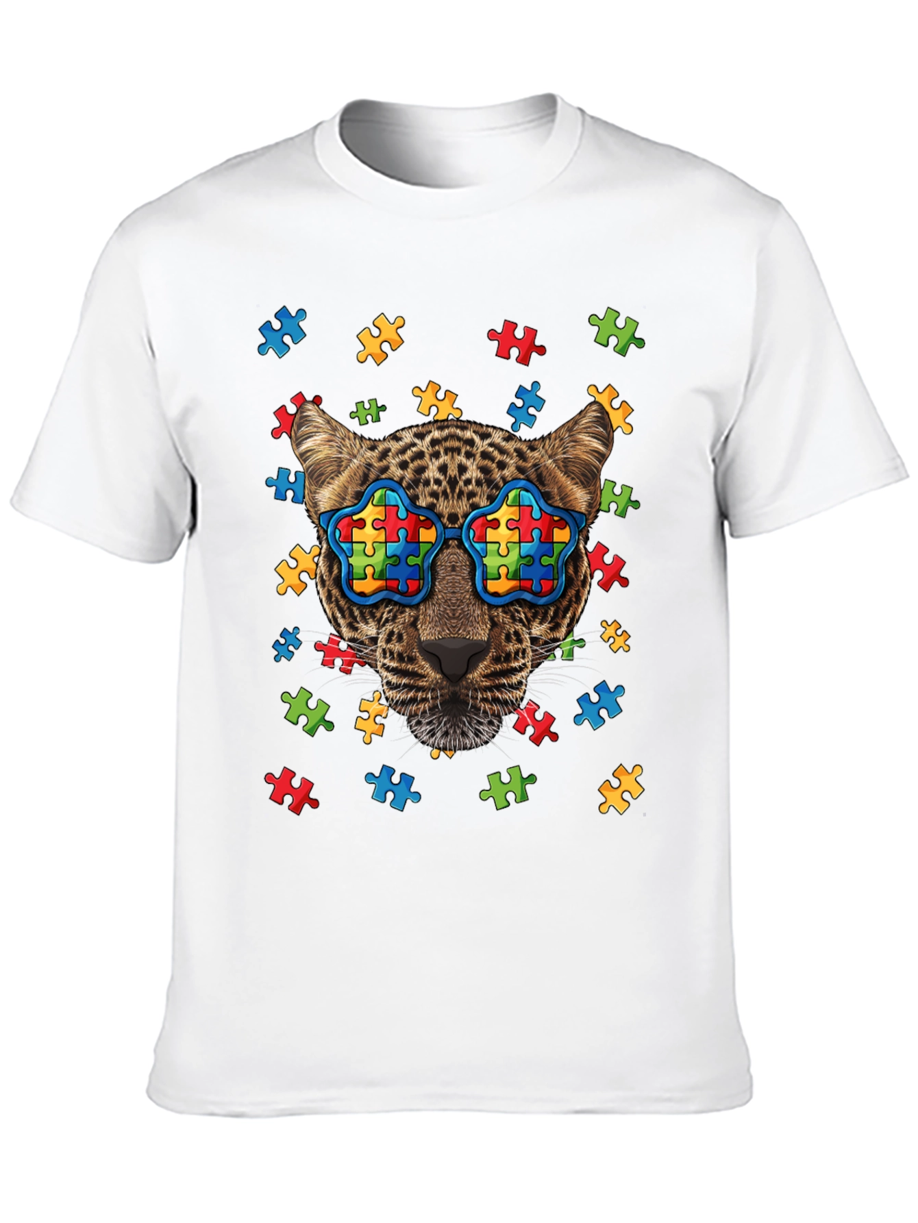 Autism Awareness Leopard Graphic Tee
