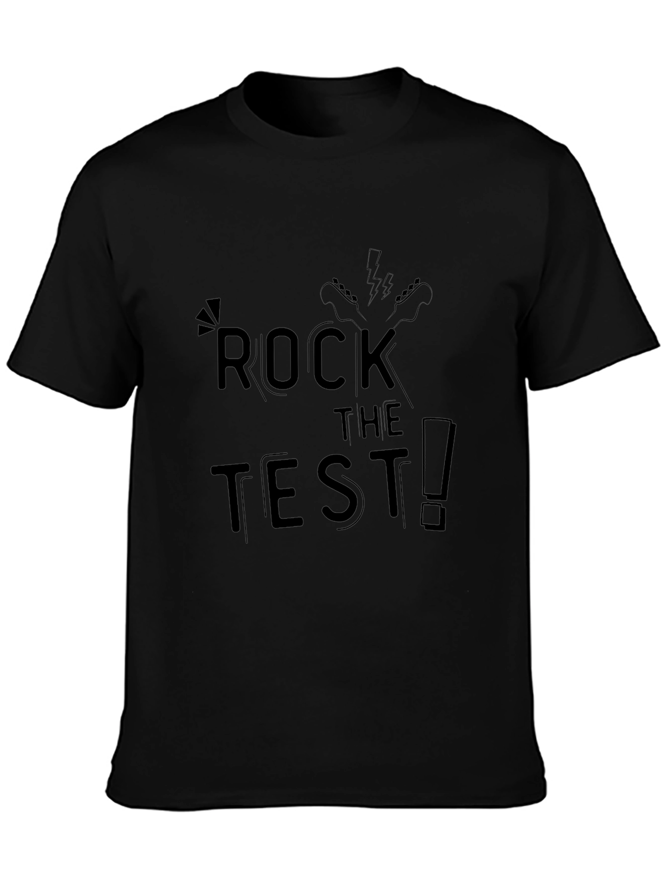 Rock the Test Black T-Shirt
