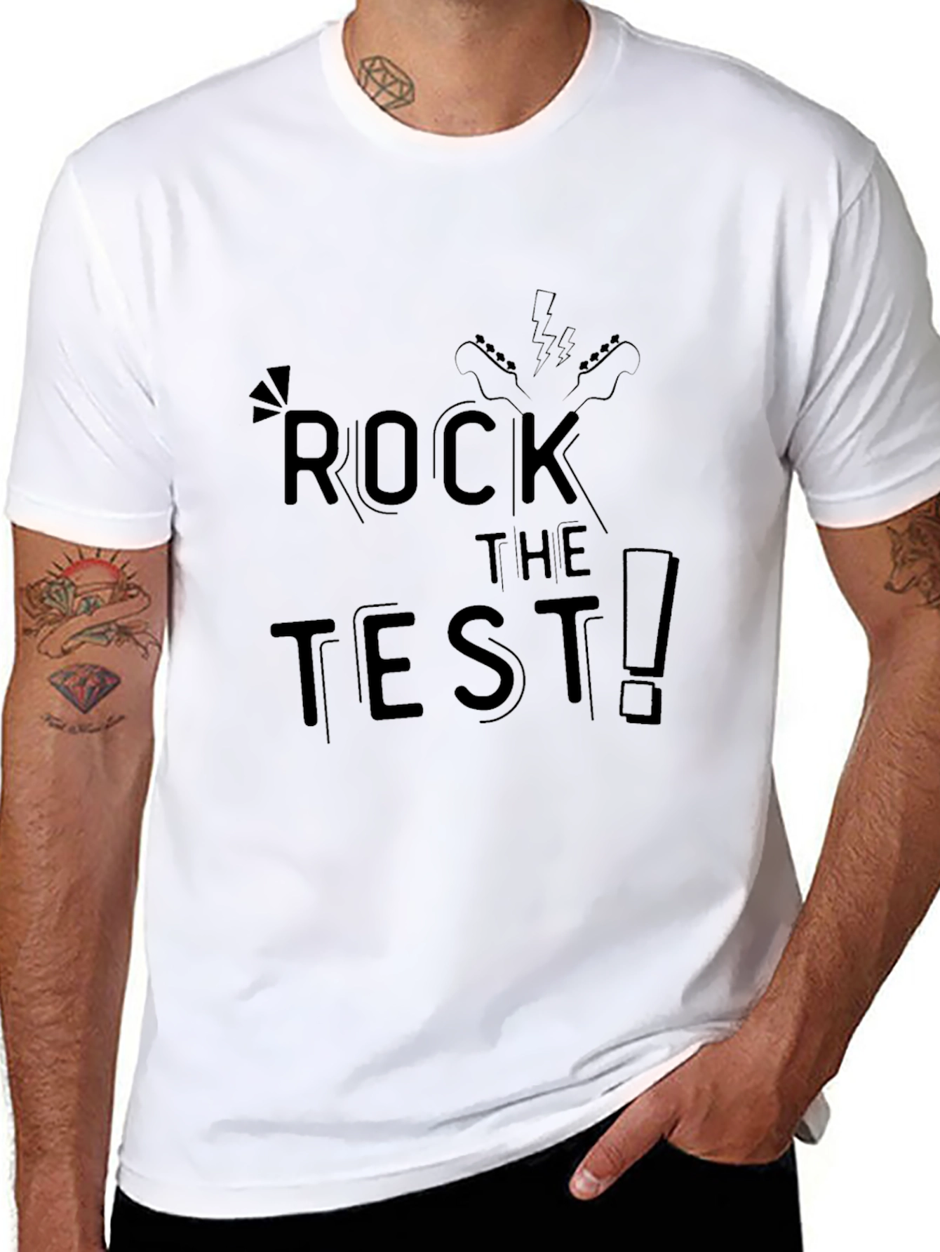 Rock the Test Black T-Shirt