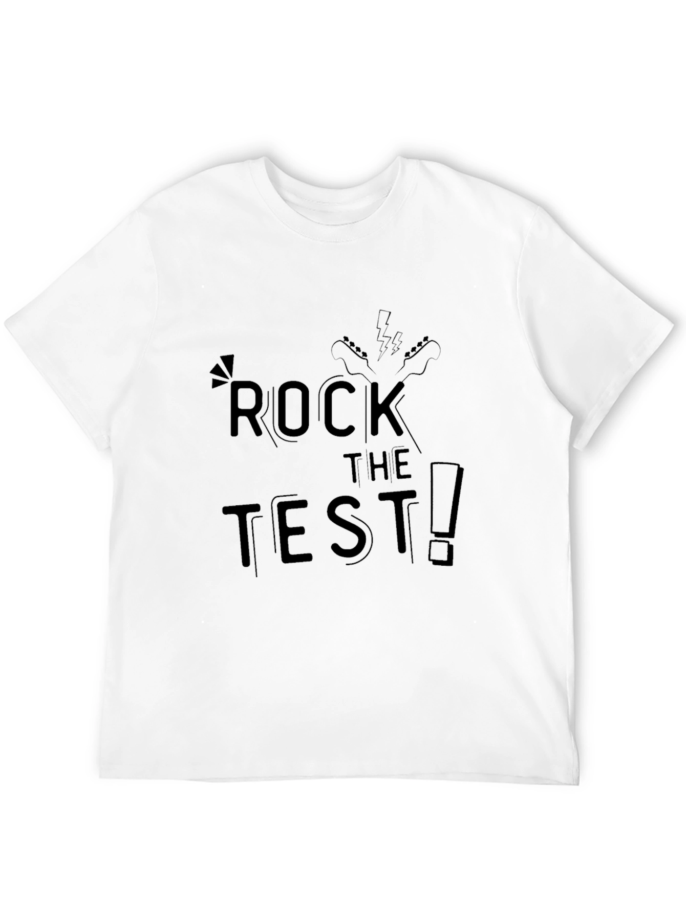 Rock the Test Black T-Shirt