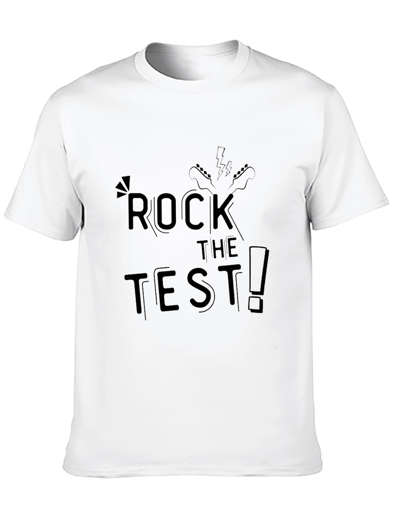 Rock the Test Black T-Shirt