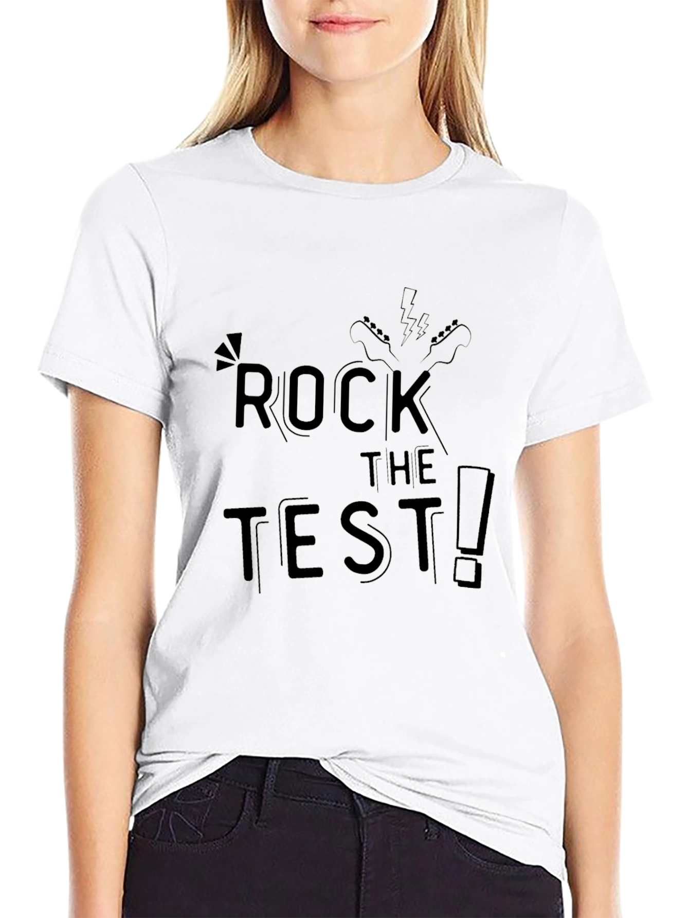 Rock the Test Black T-Shirt