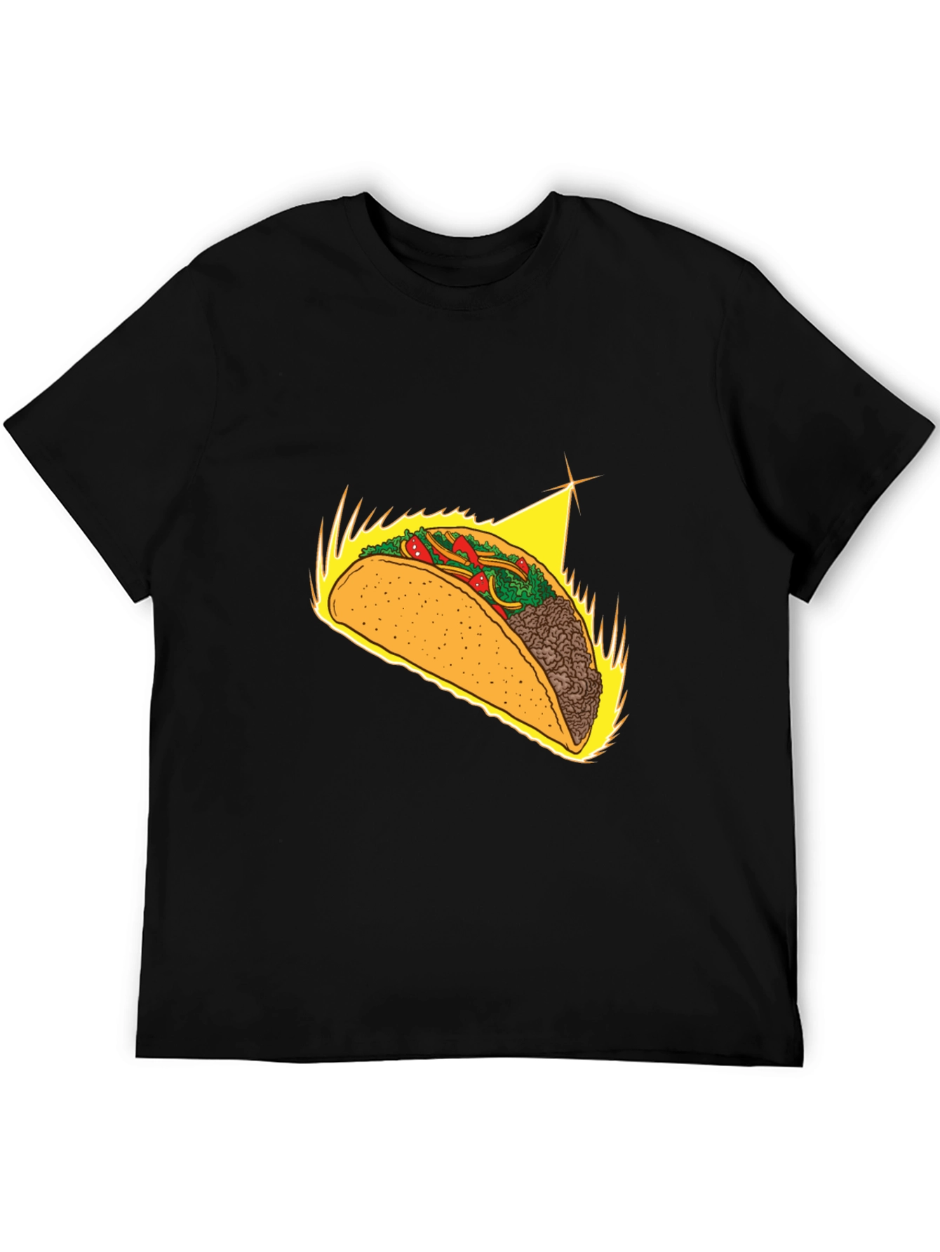 Taco Graphic Tee - Soft Black Cotton Blend
