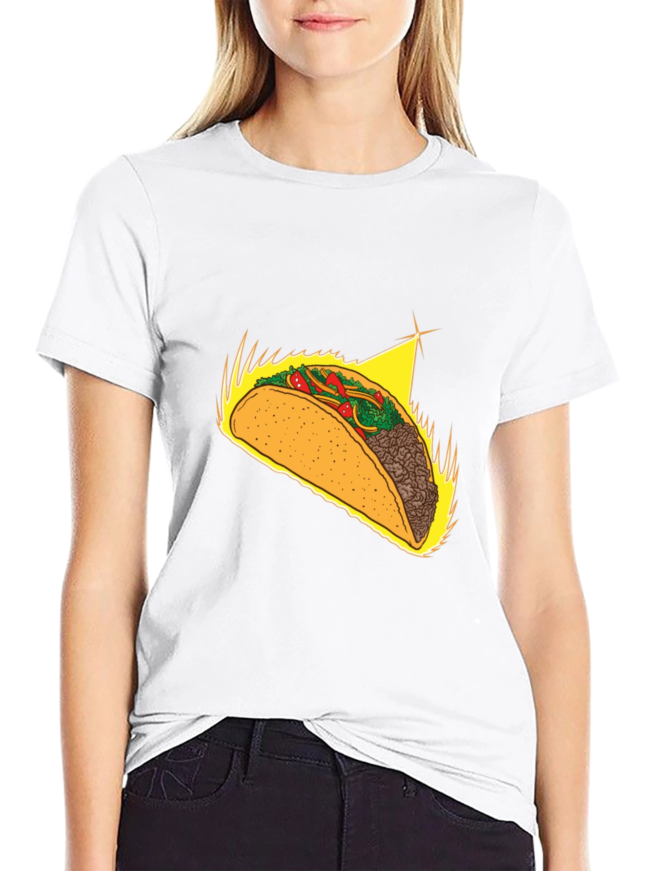 Taco Graphic Tee - Soft Black Cotton Blend