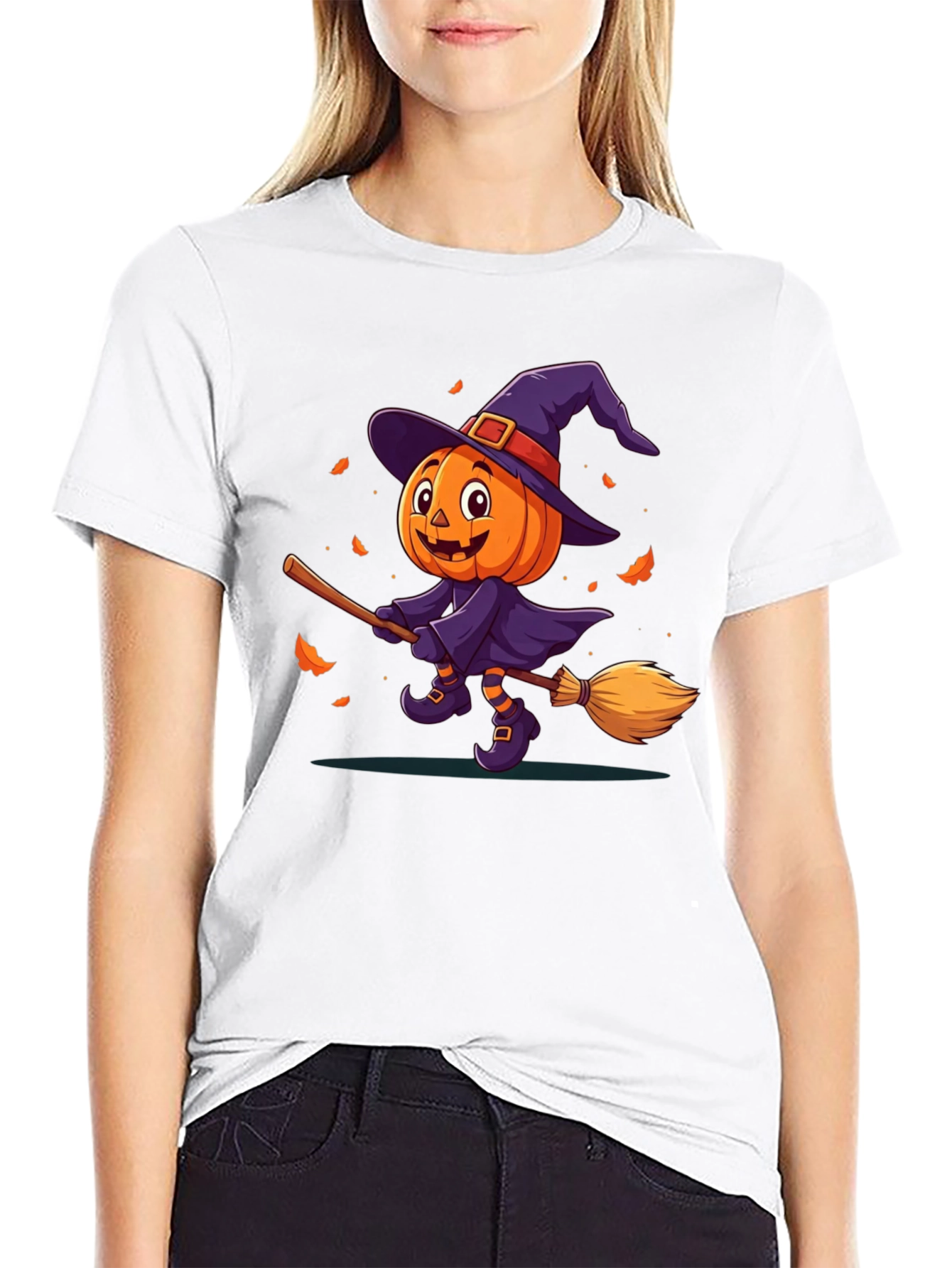 Halloween Pumpkin Witch T-Shirt