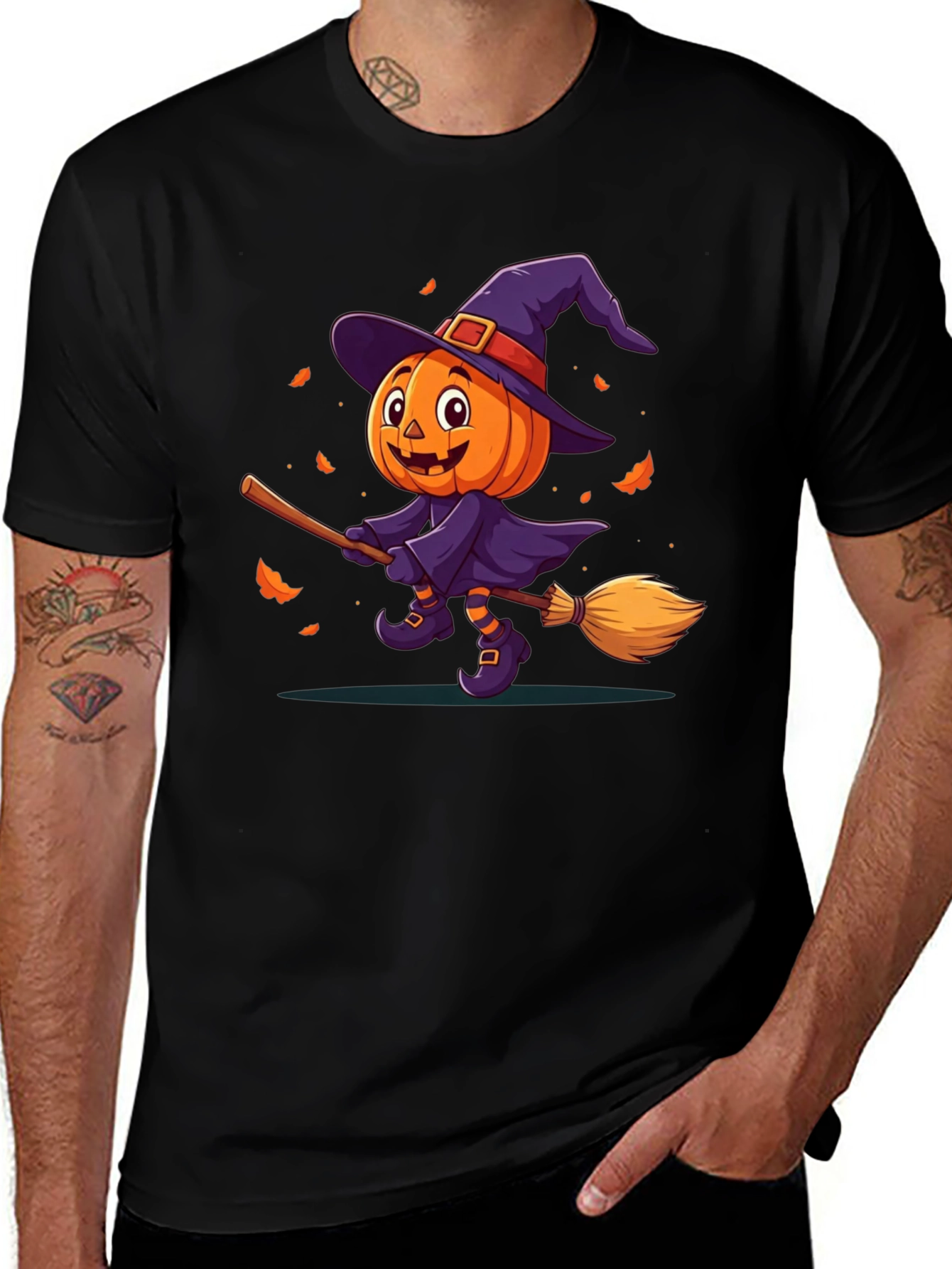Halloween Pumpkin Witch T-Shirt