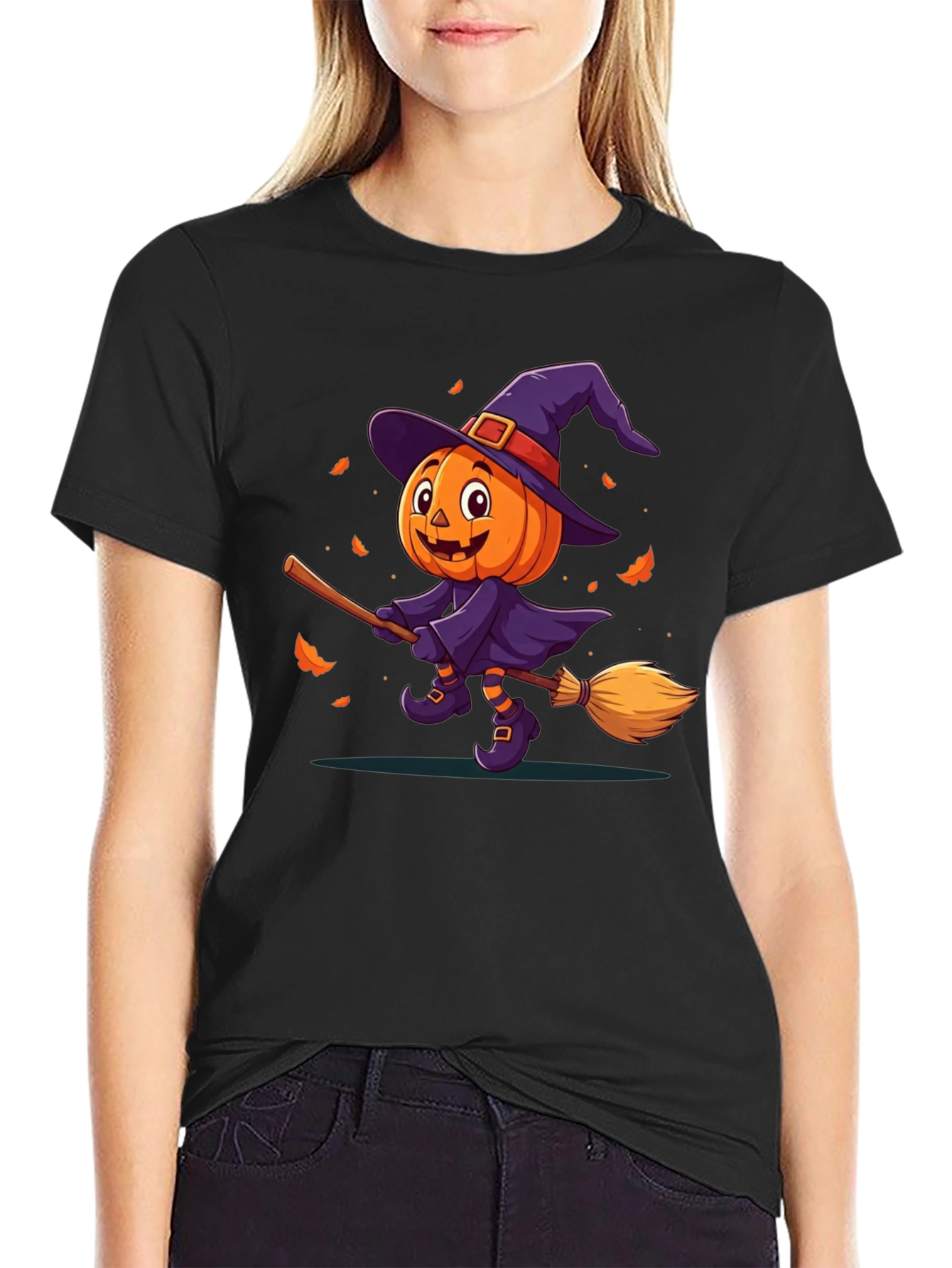 Halloween Pumpkin Witch T-Shirt