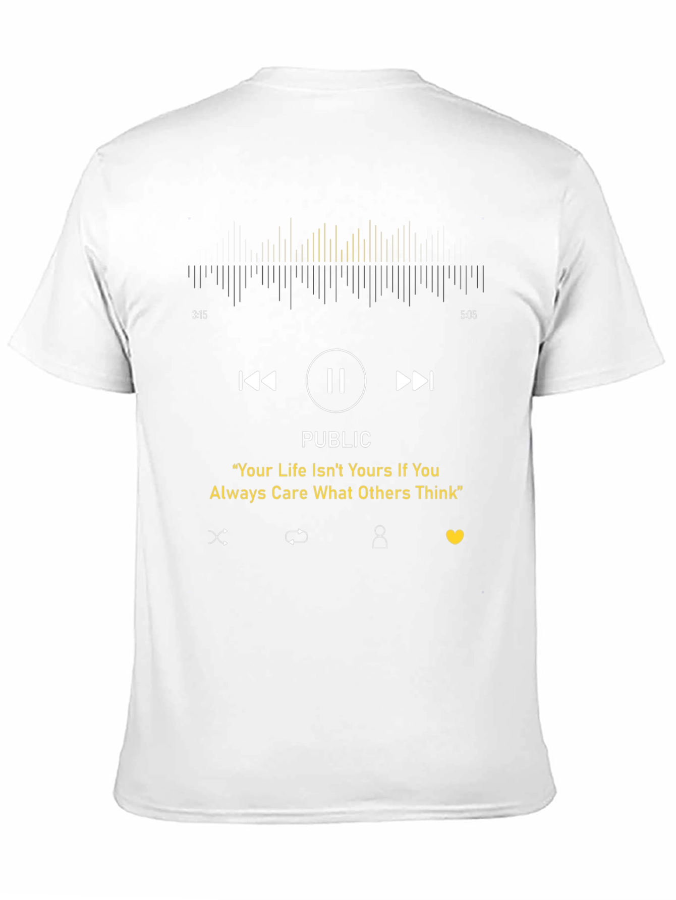 Motivational Black T-Shirt - Be Yourself