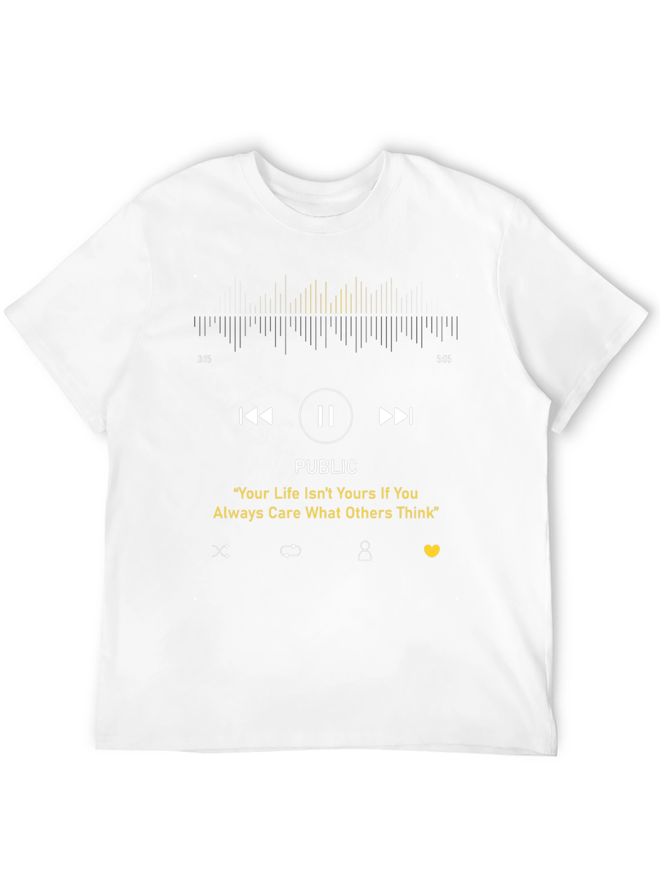 Motivational Black T-Shirt - Be Yourself