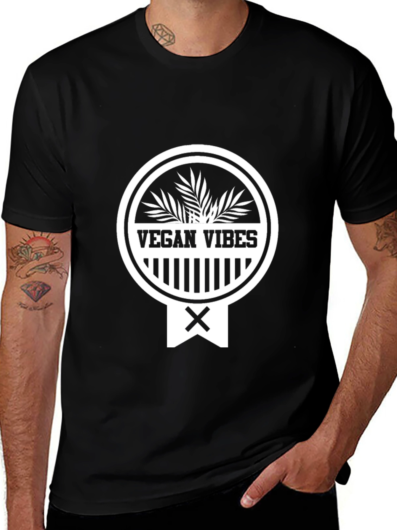 Vegan Vibes Black T-Shirt - Stylish Vegan Fashion