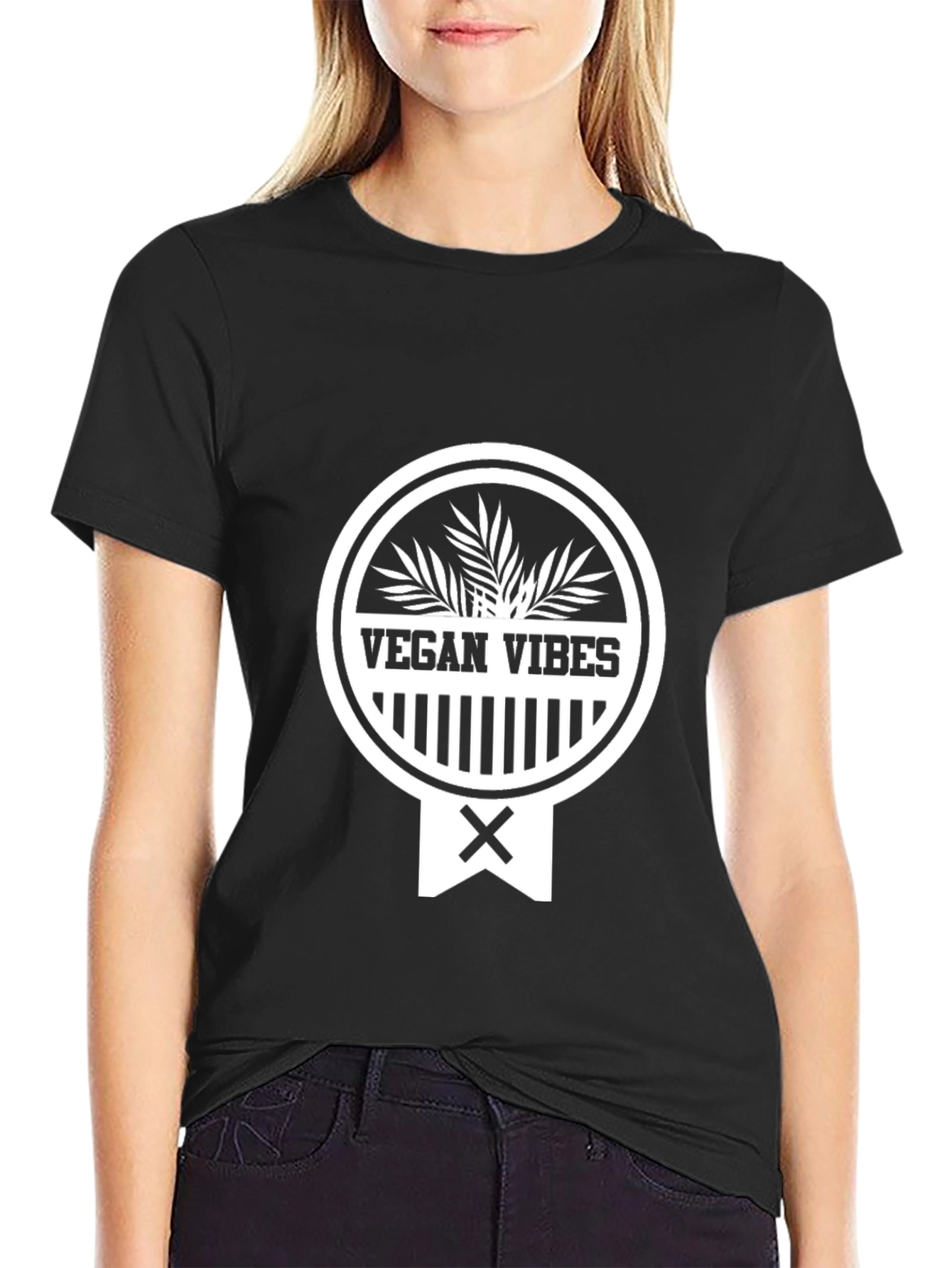 Vegan Vibes Black T-Shirt - Stylish Vegan Fashion
