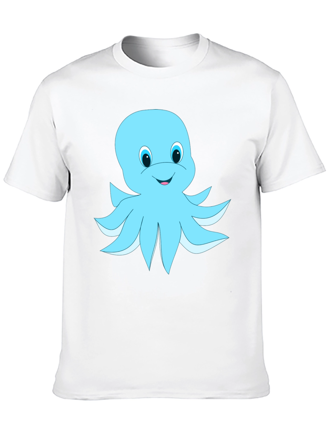 Blue Octopus Graphic Tee - Soft Cotton Blend