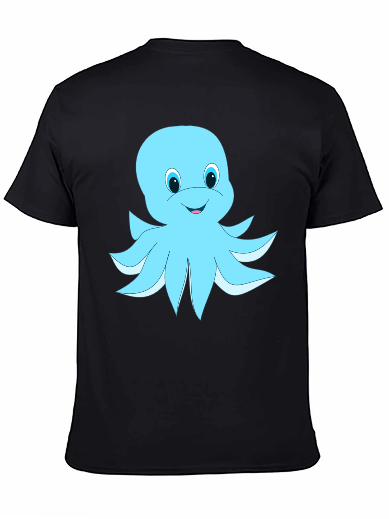 Blue Octopus Graphic Tee - Soft Cotton Blend