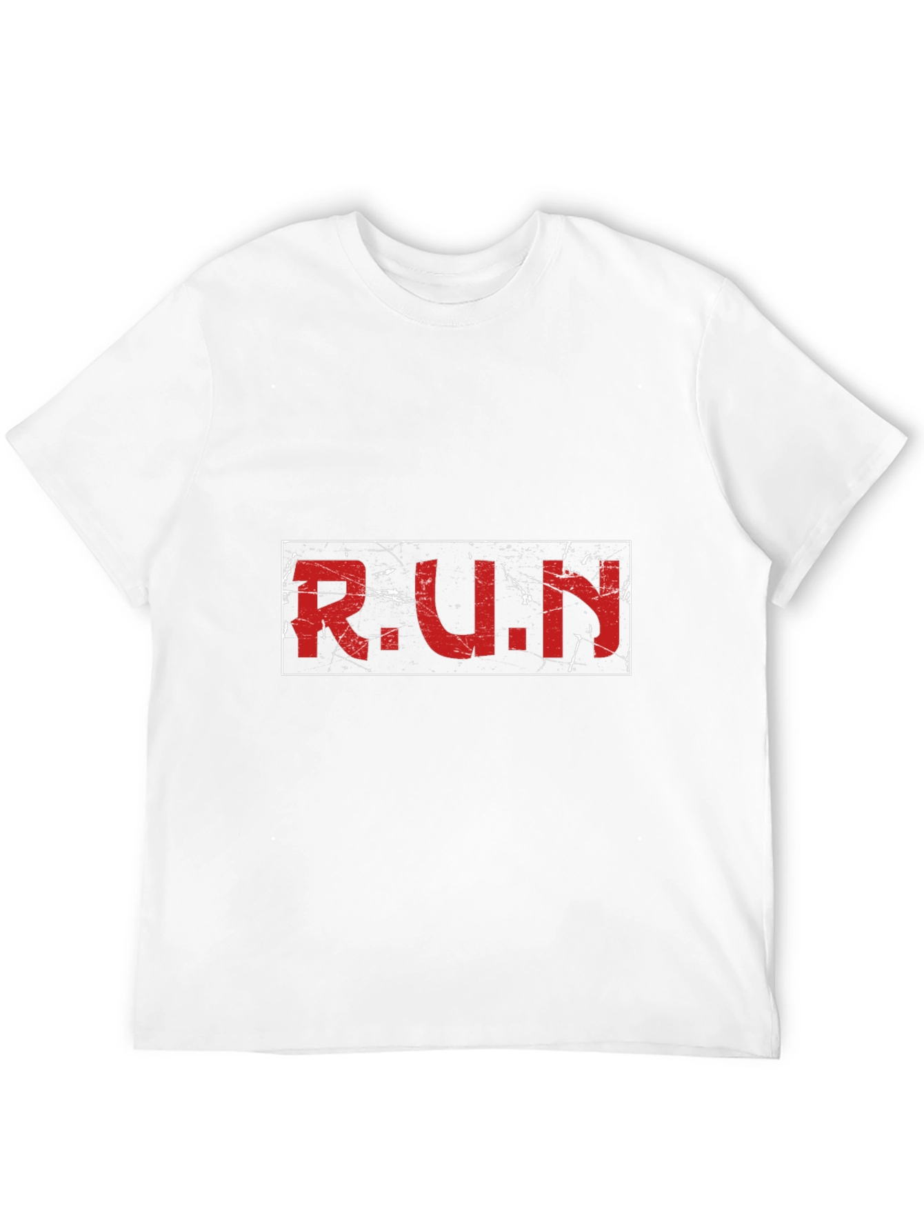 Distressed R.U.N. Graphic Black T-Shirt