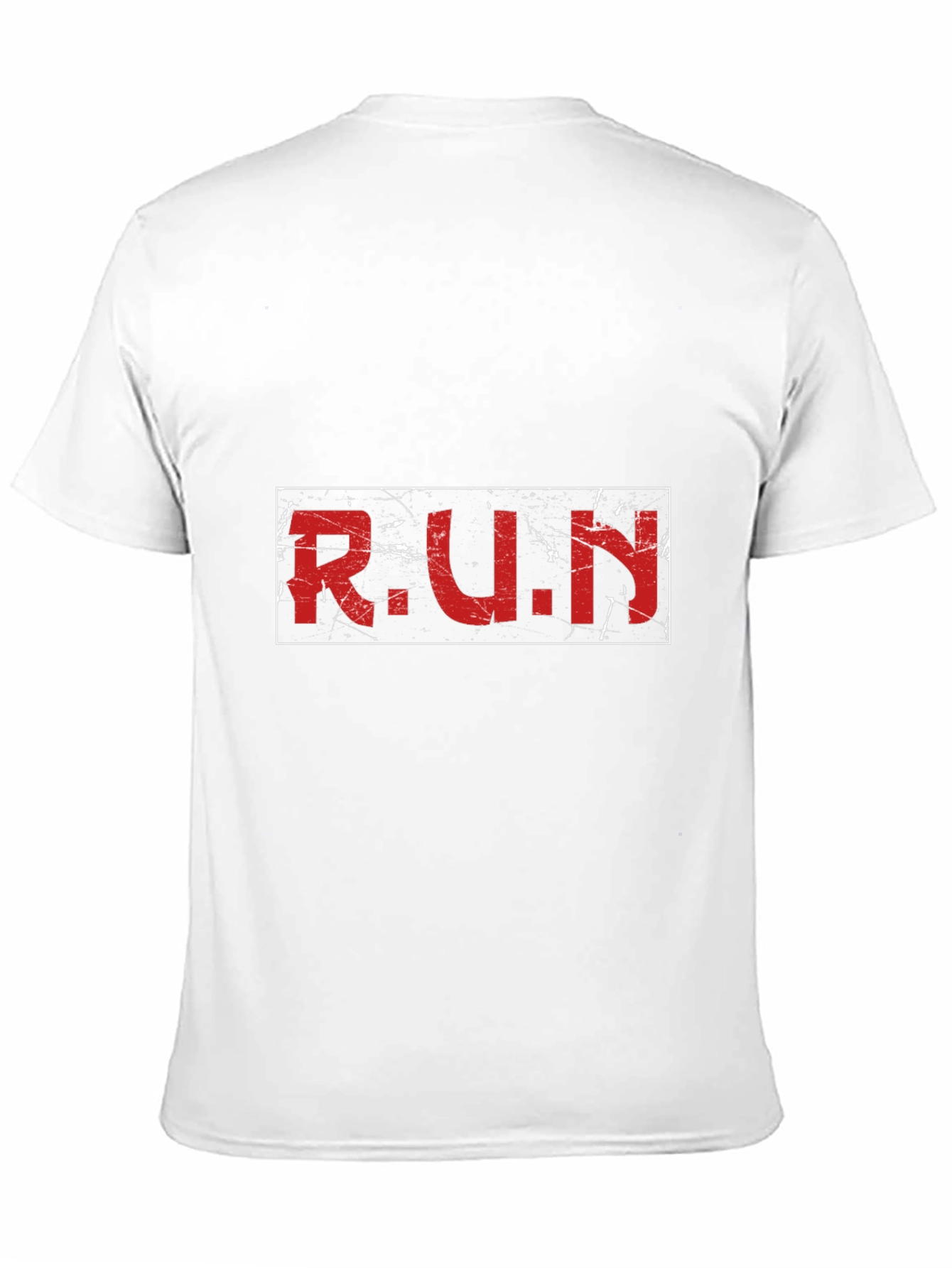 Distressed R.U.N. Graphic Black T-Shirt