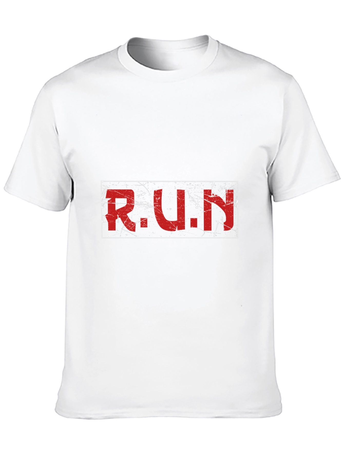 Distressed R.U.N. Graphic Black T-Shirt