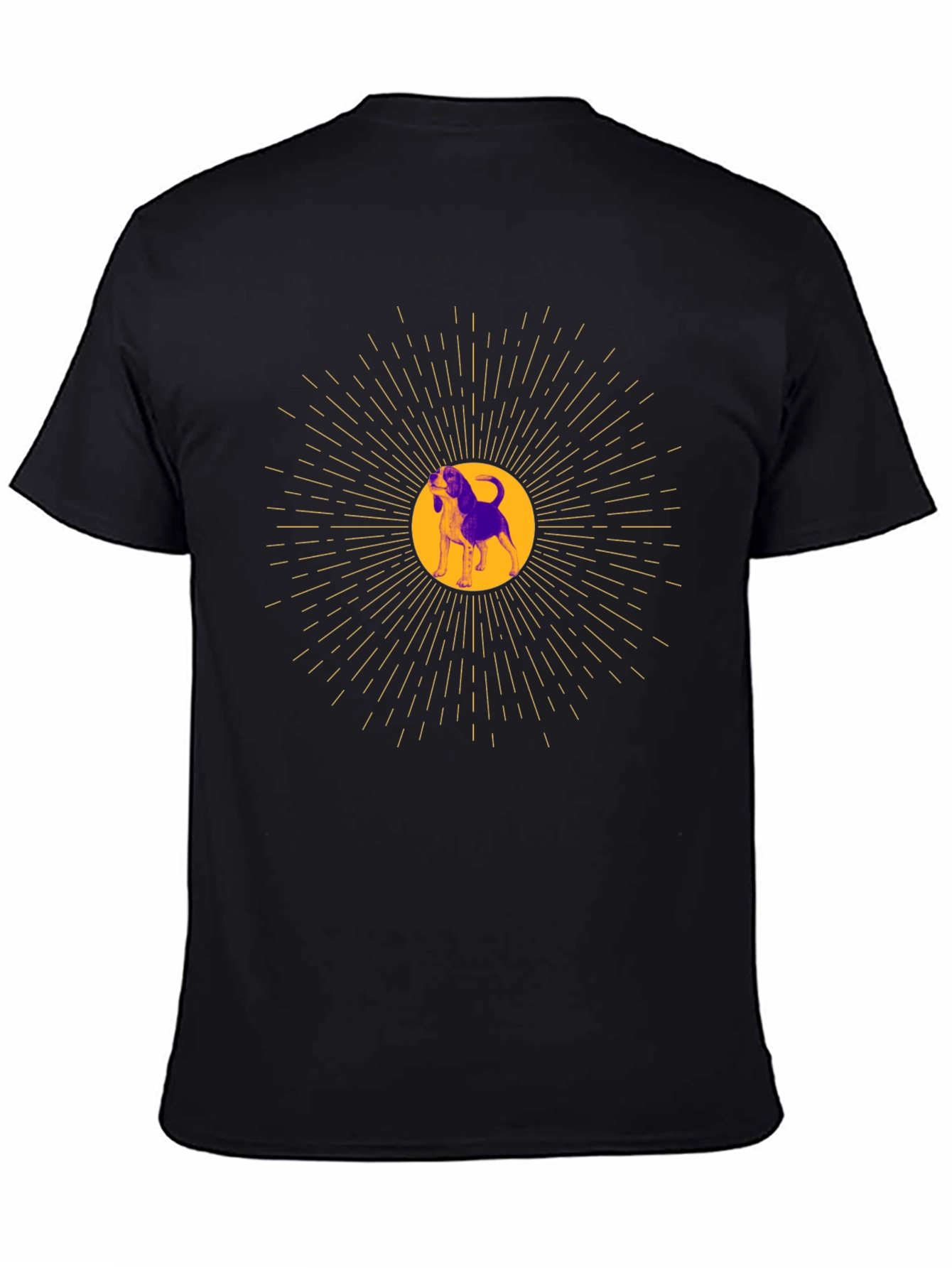 Dog Graphic Tee - Unisex Black Cotton Blend T-Shirt