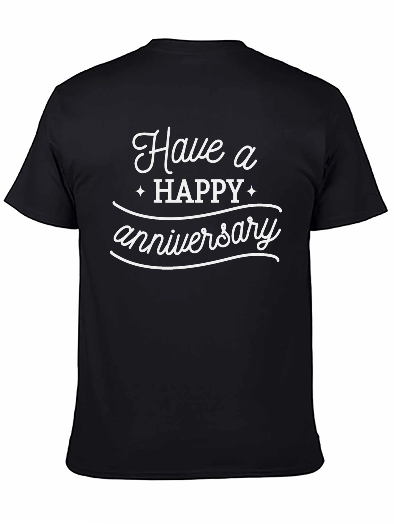 Happy Anniversary Graphic Tee - Black