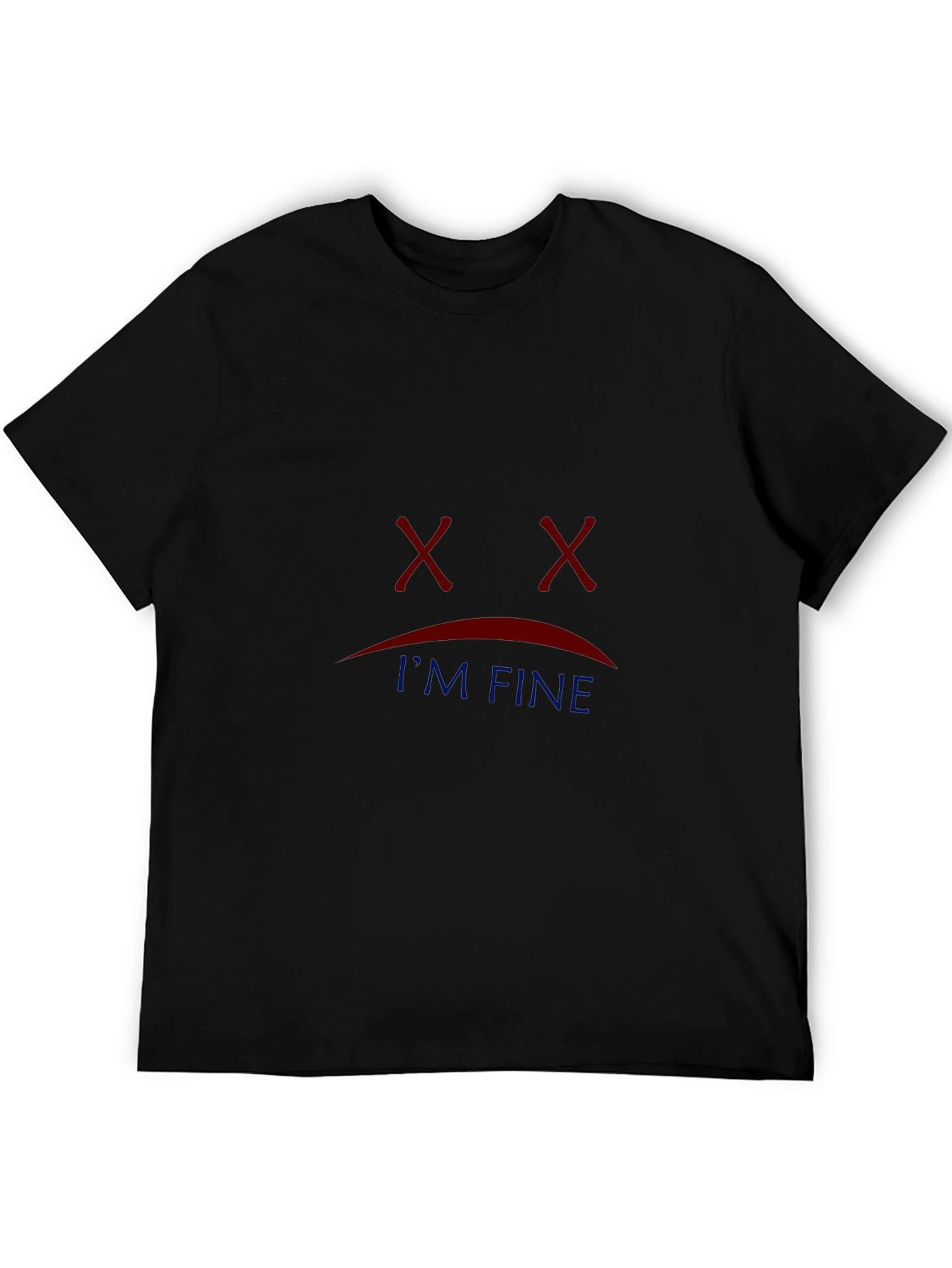 Im Fine Graphic T-Shirt - Black Casual Tee