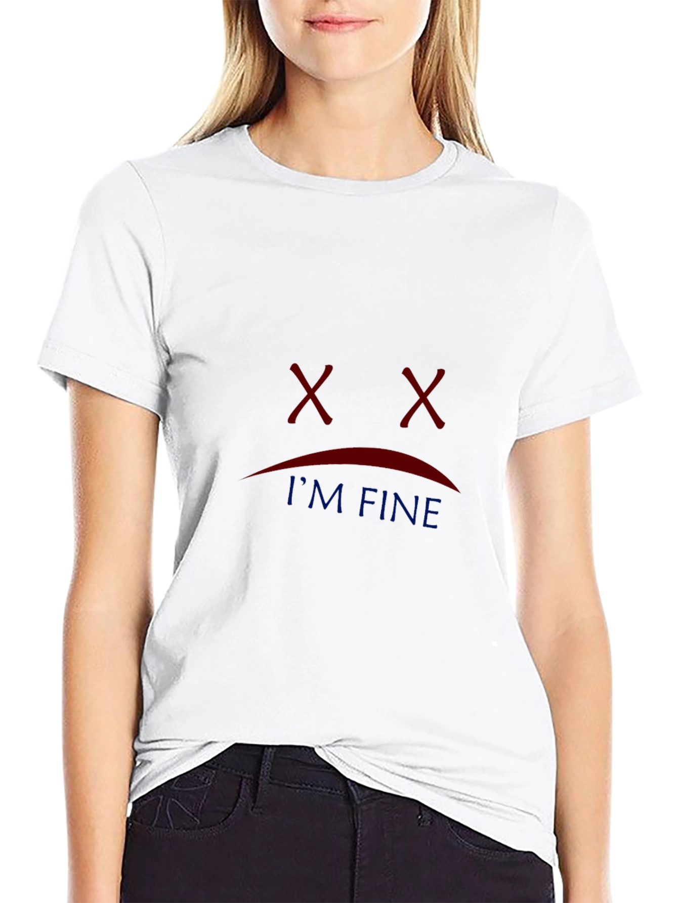Im Fine Graphic T-Shirt - Black Casual Tee