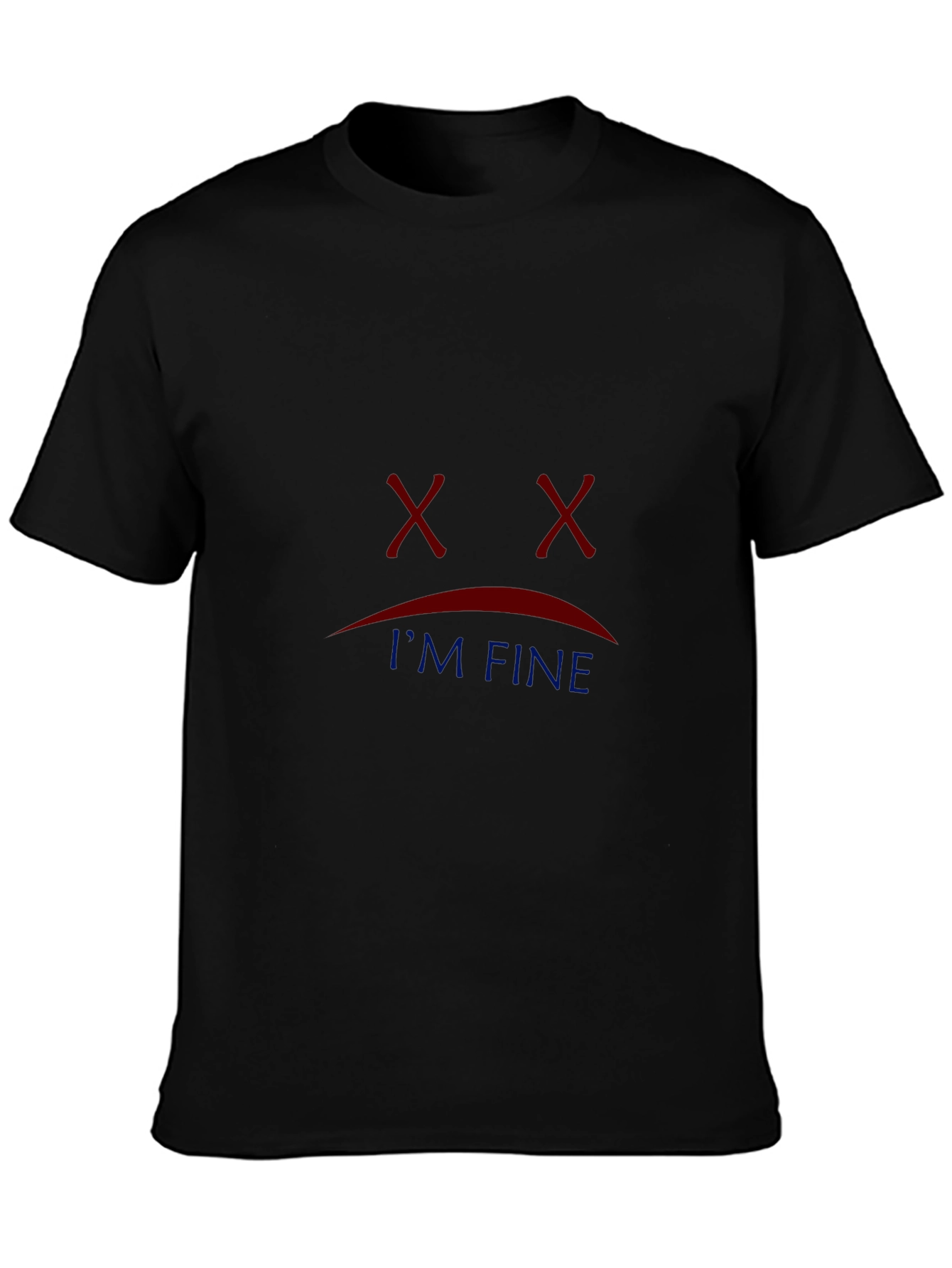 Im Fine Graphic T-Shirt - Black Casual Tee