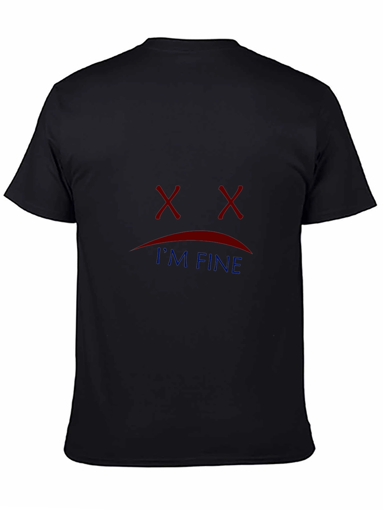Im Fine Graphic T-Shirt - Black Casual Tee