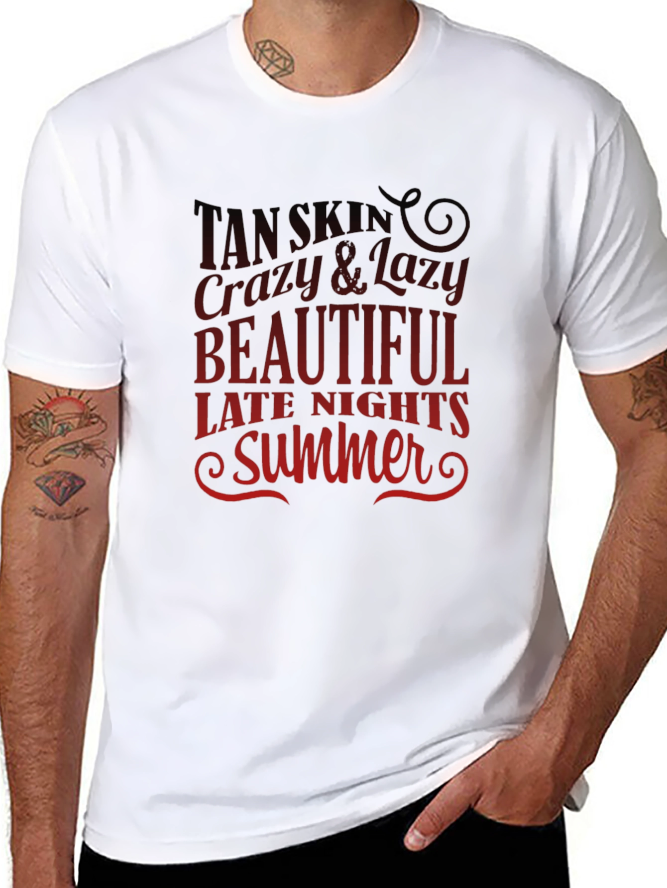 Tan Skin Crazy & Lazy T-Shirt