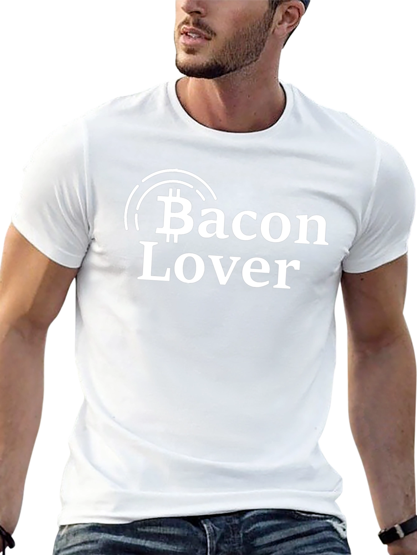 Bacon Lover Bitcoin Style Black T-Shirt