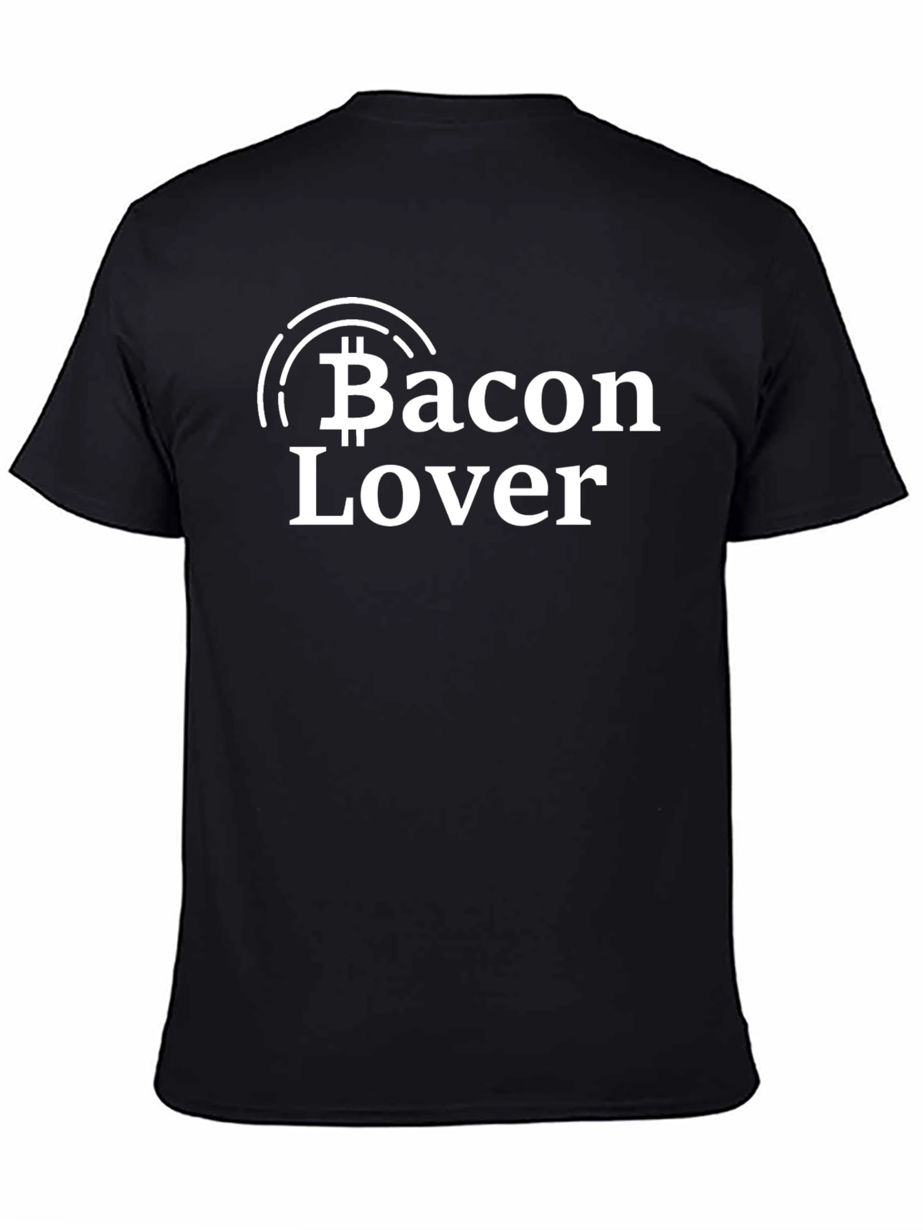 Bacon Lover Bitcoin Style Black T-Shirt