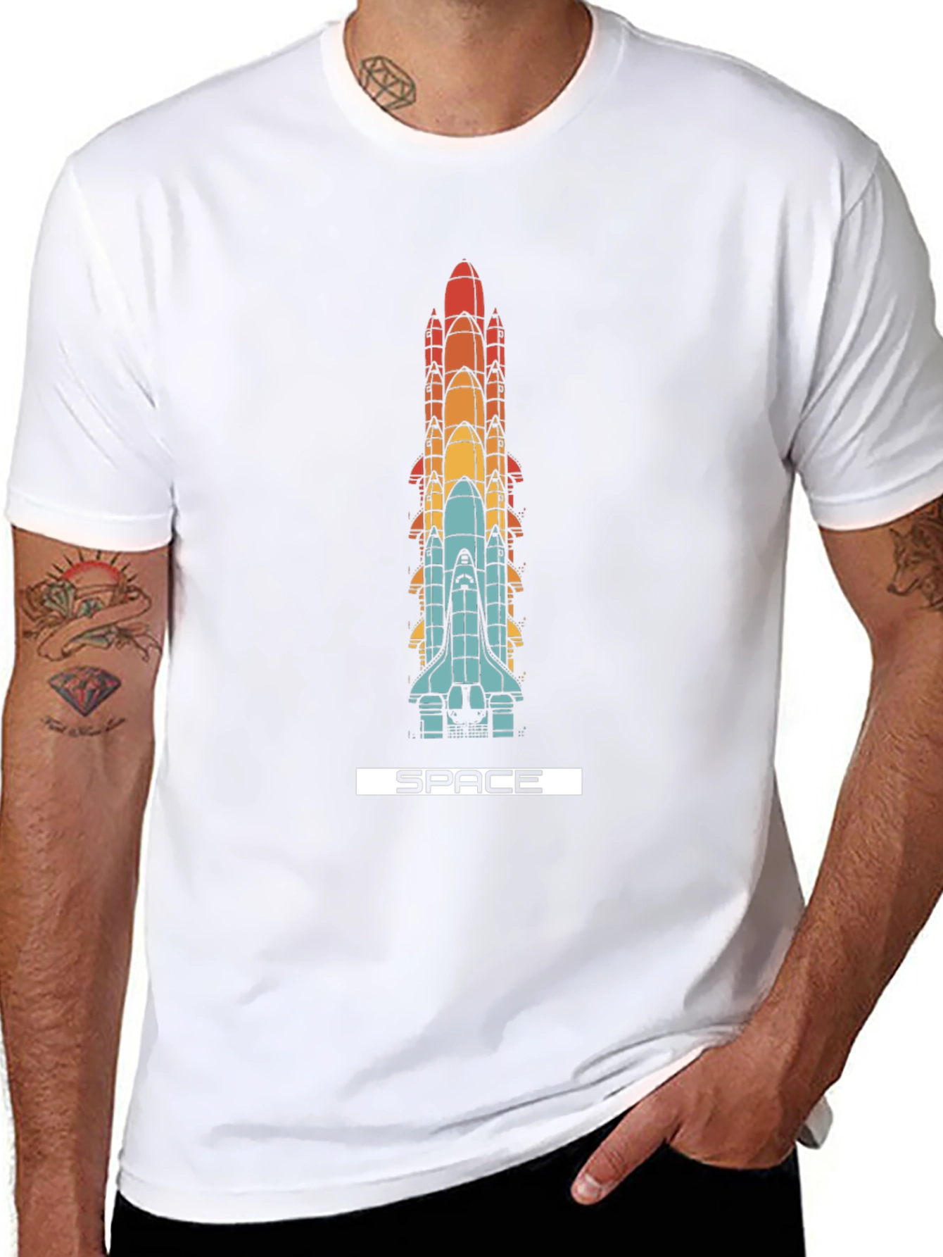 Retro Space Shuttle Stack T-Shirt