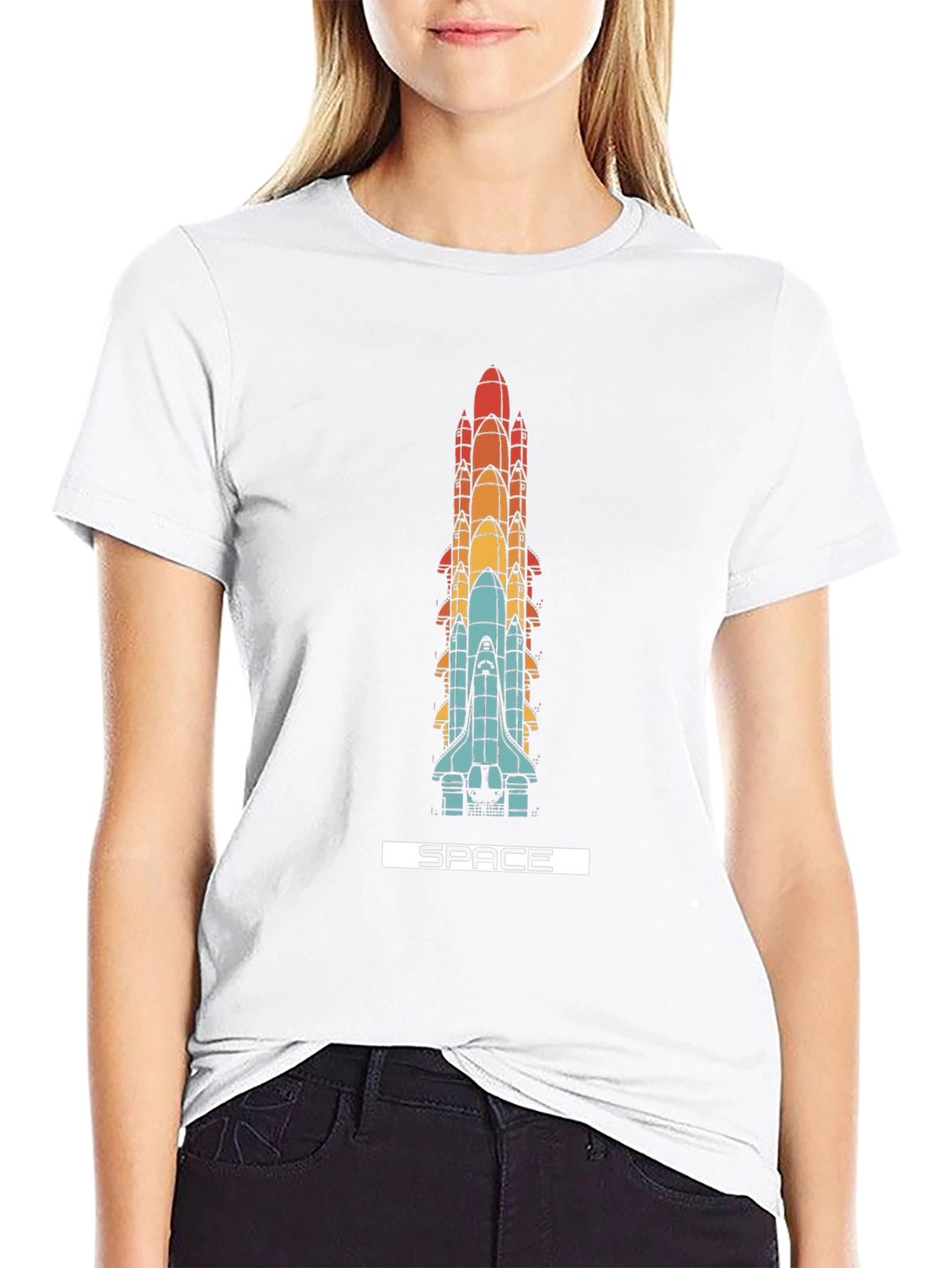 Retro Space Shuttle Stack T-Shirt