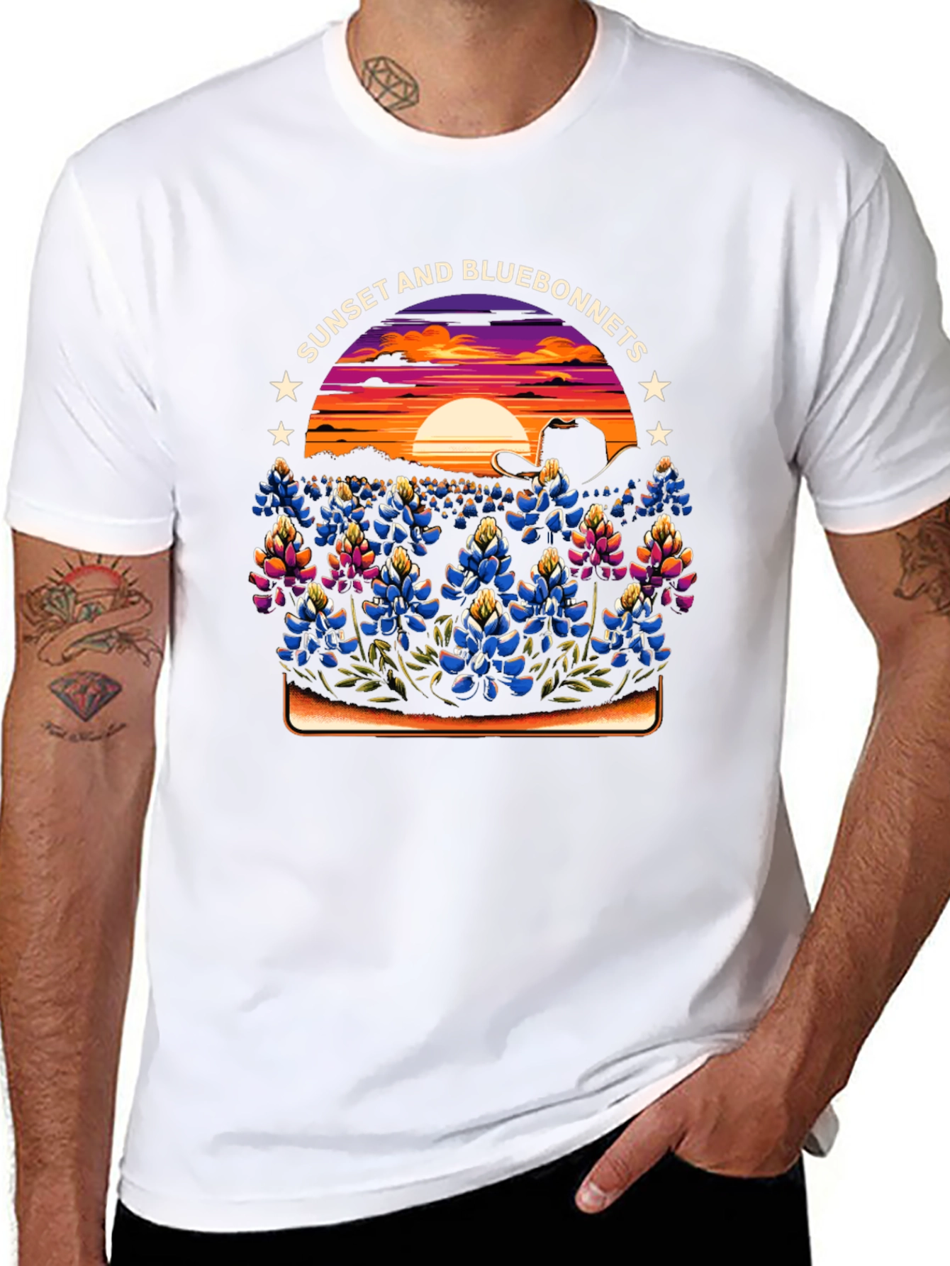 Sunset Bluebonnet Tee