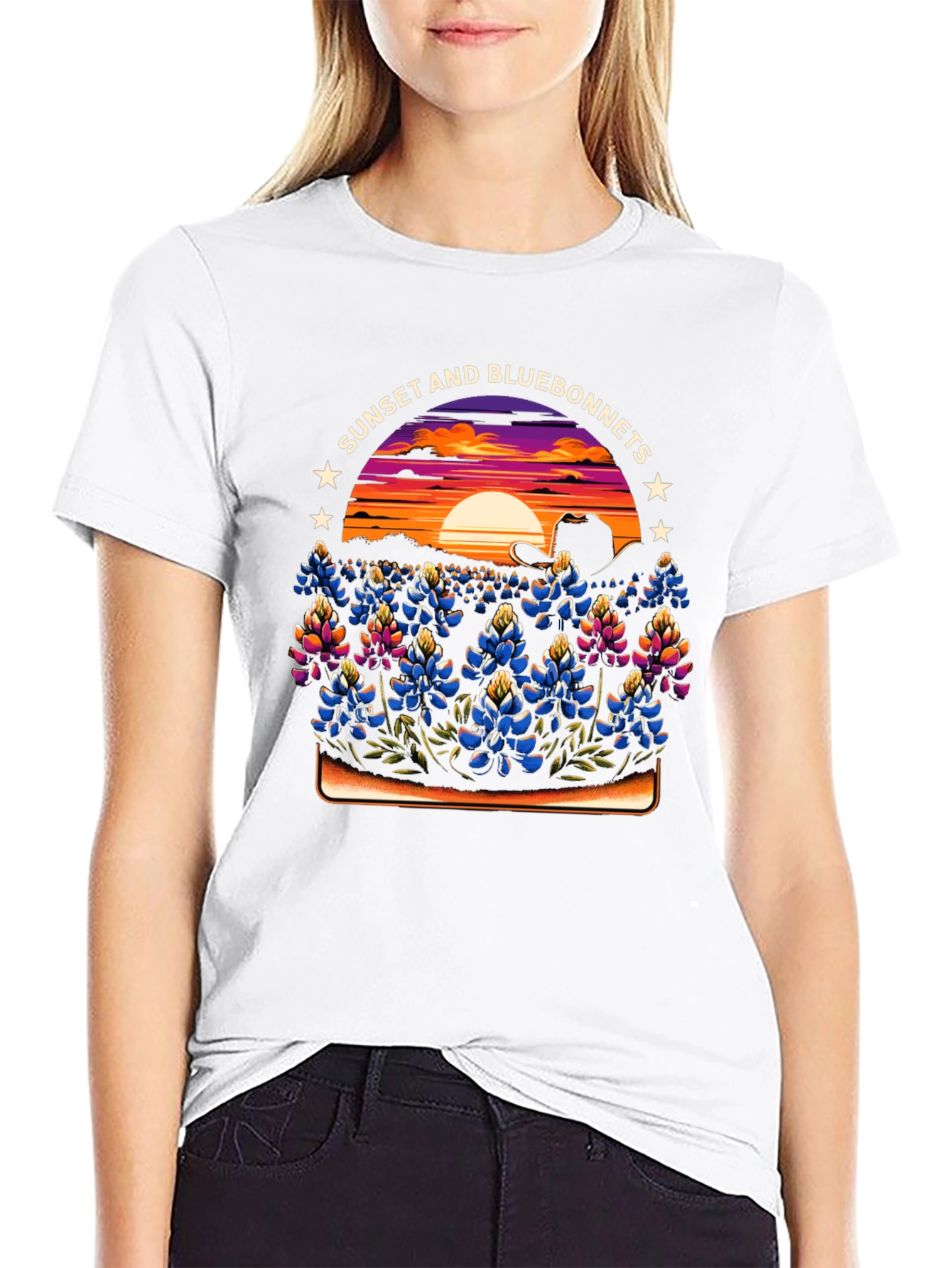 Sunset Bluebonnet Tee