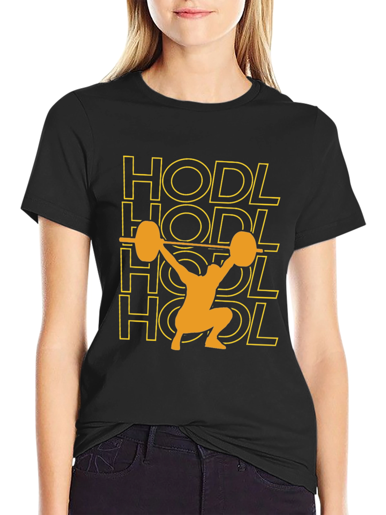 HODL Weightlifting Black T-Shirt