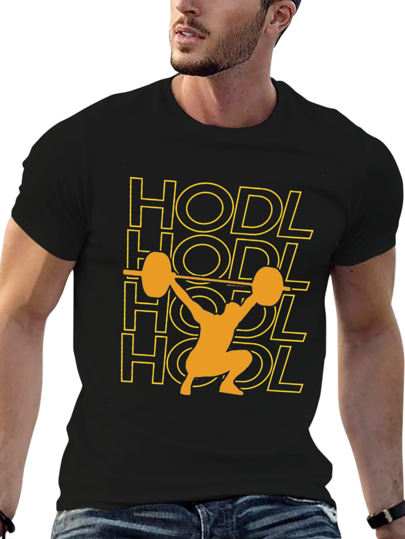 HODL Weightlifting Black T-Shirt