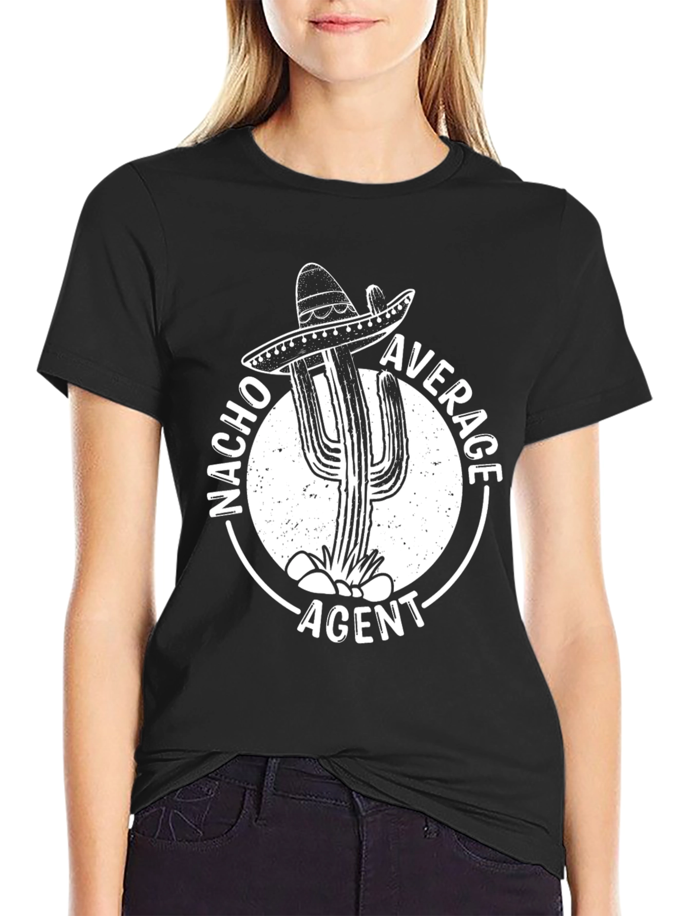 Nacho Average Agent T-Shirt - Cactus Graphic Tee