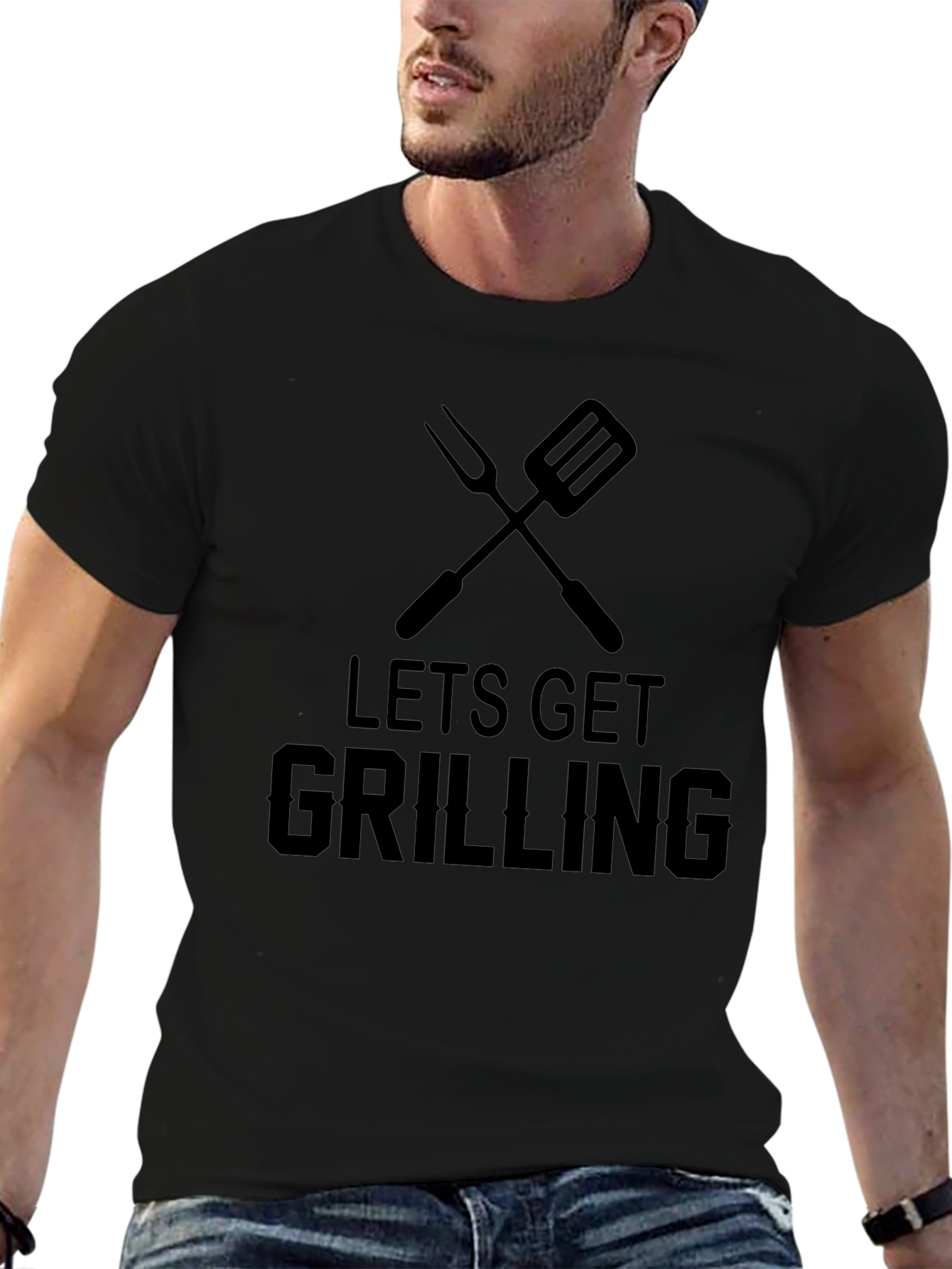 Lets Get Grilling Black T-Shirt