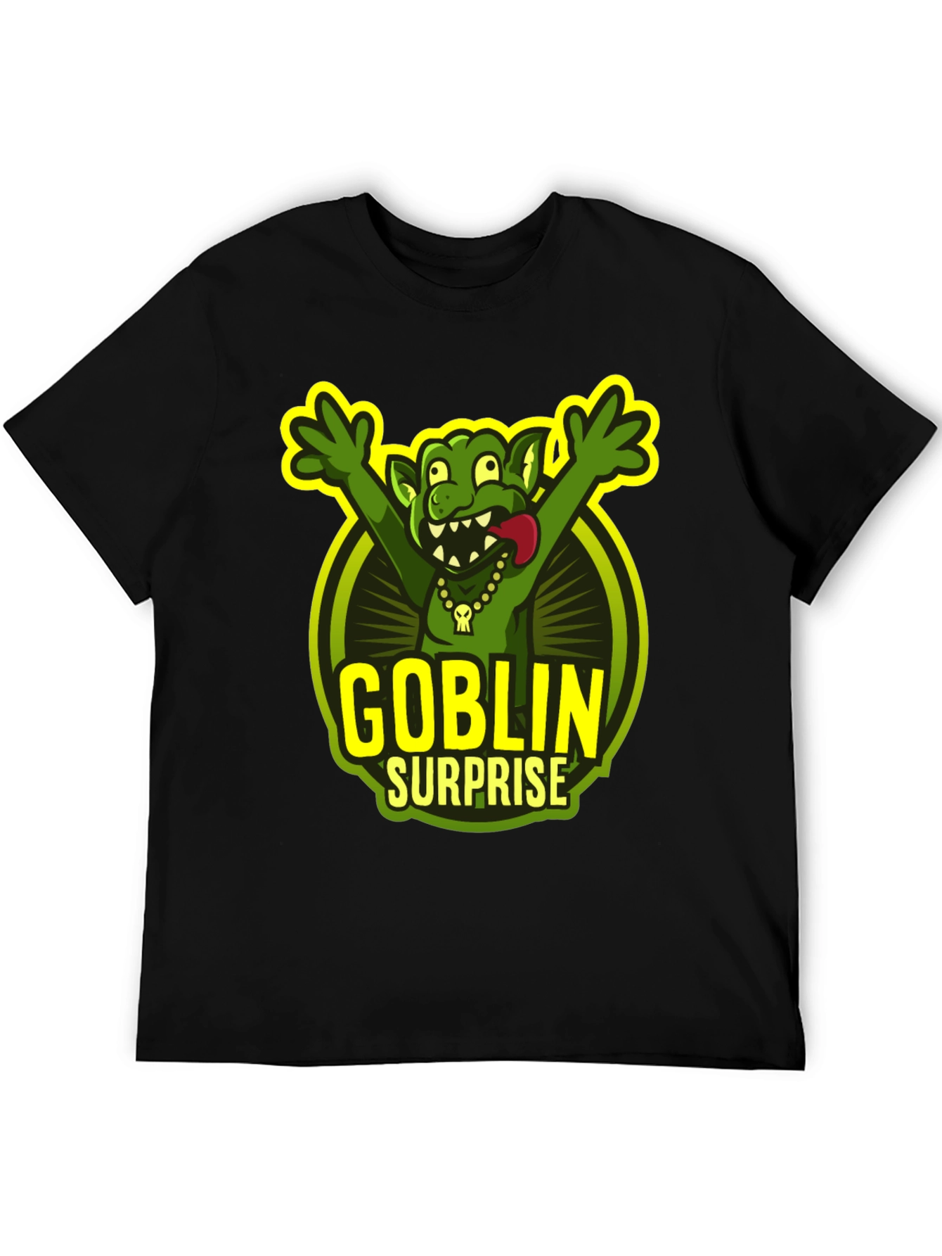 Goblin Surprise Graphic T-Shirt - Funny Cartoon Tee