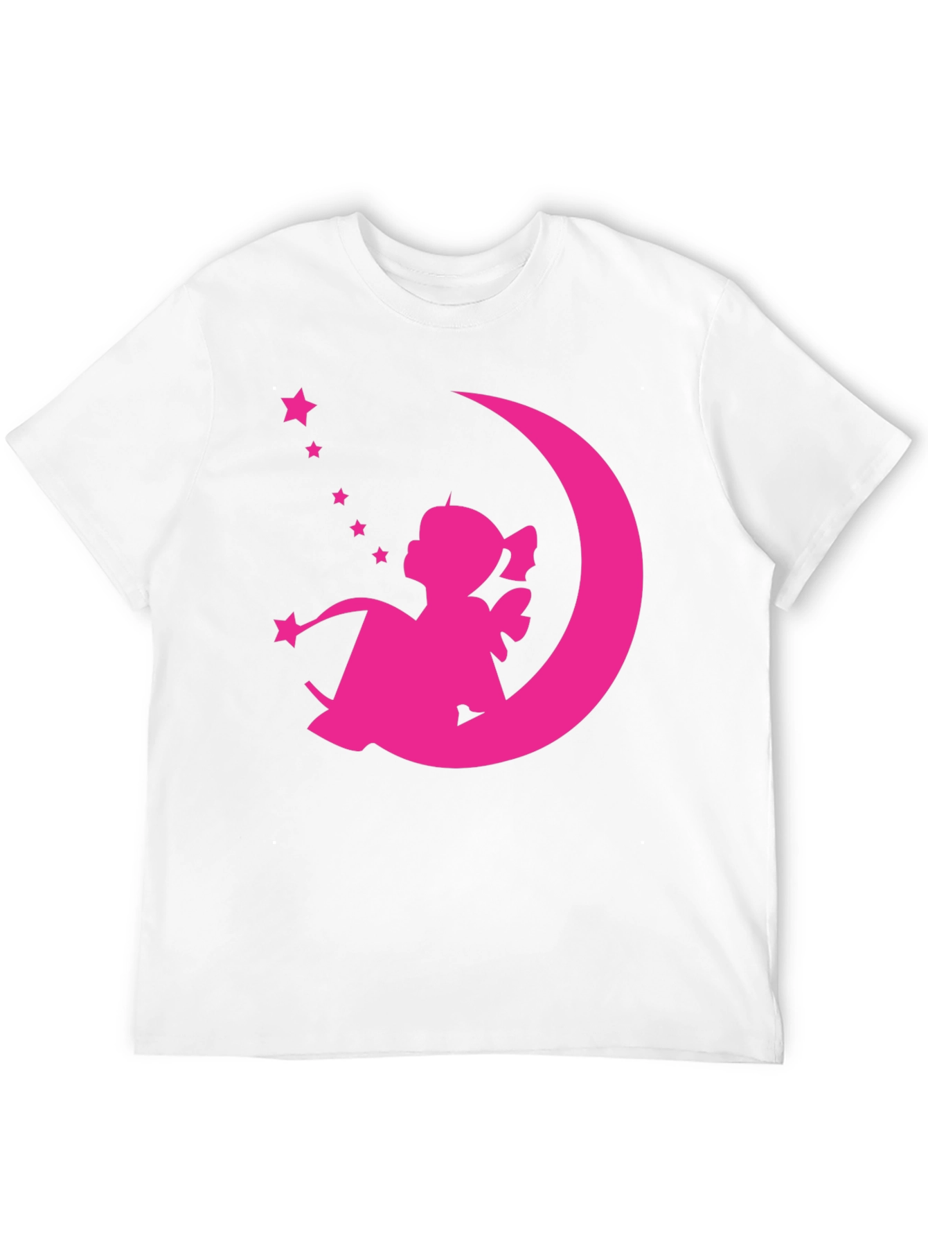 Pink Fairy on Moon Graphic Tee
