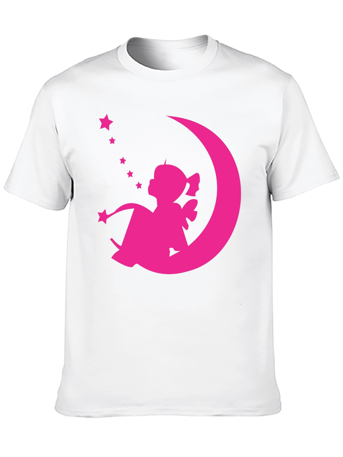 Pink Fairy on Moon Graphic Tee