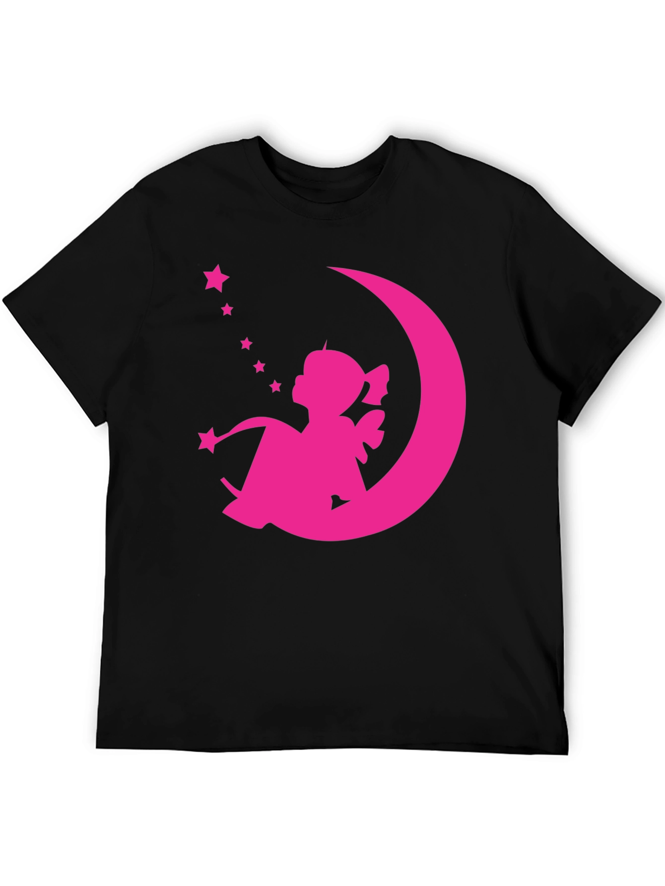 Pink Fairy on Moon Graphic Tee