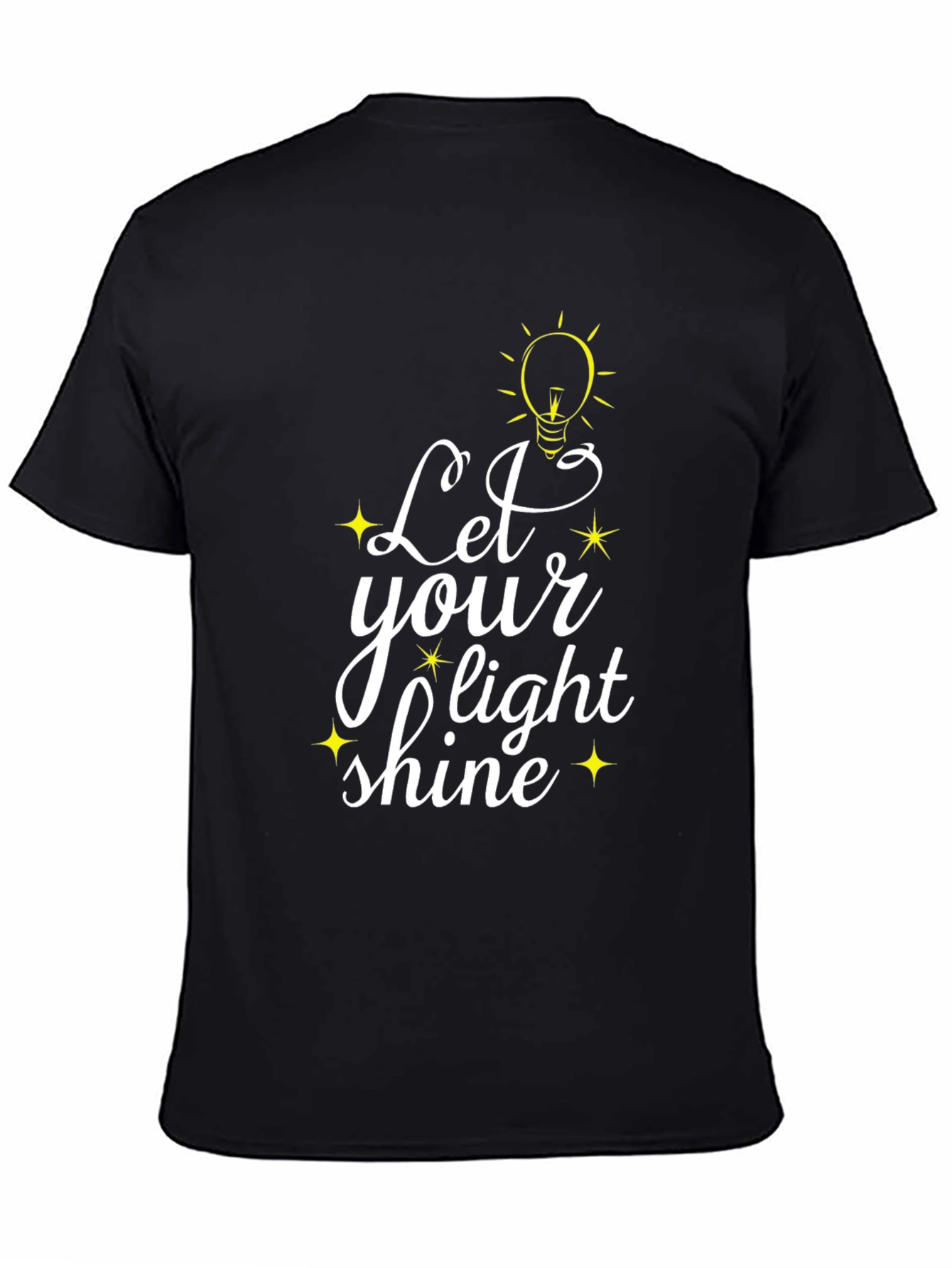 Let Your Light Shine Black Graphic T-Shirt