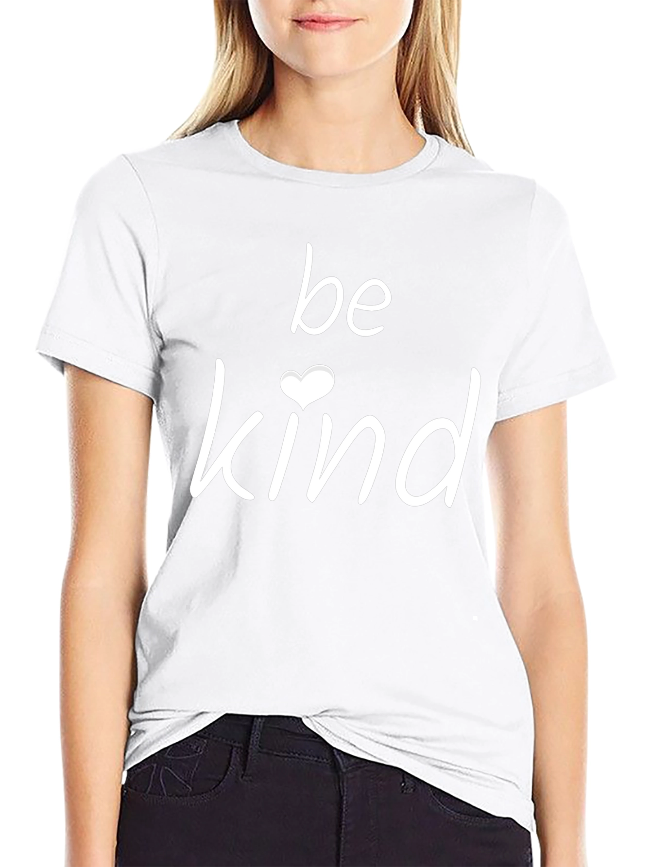 Be Kind Heart Graphic Tee - Black