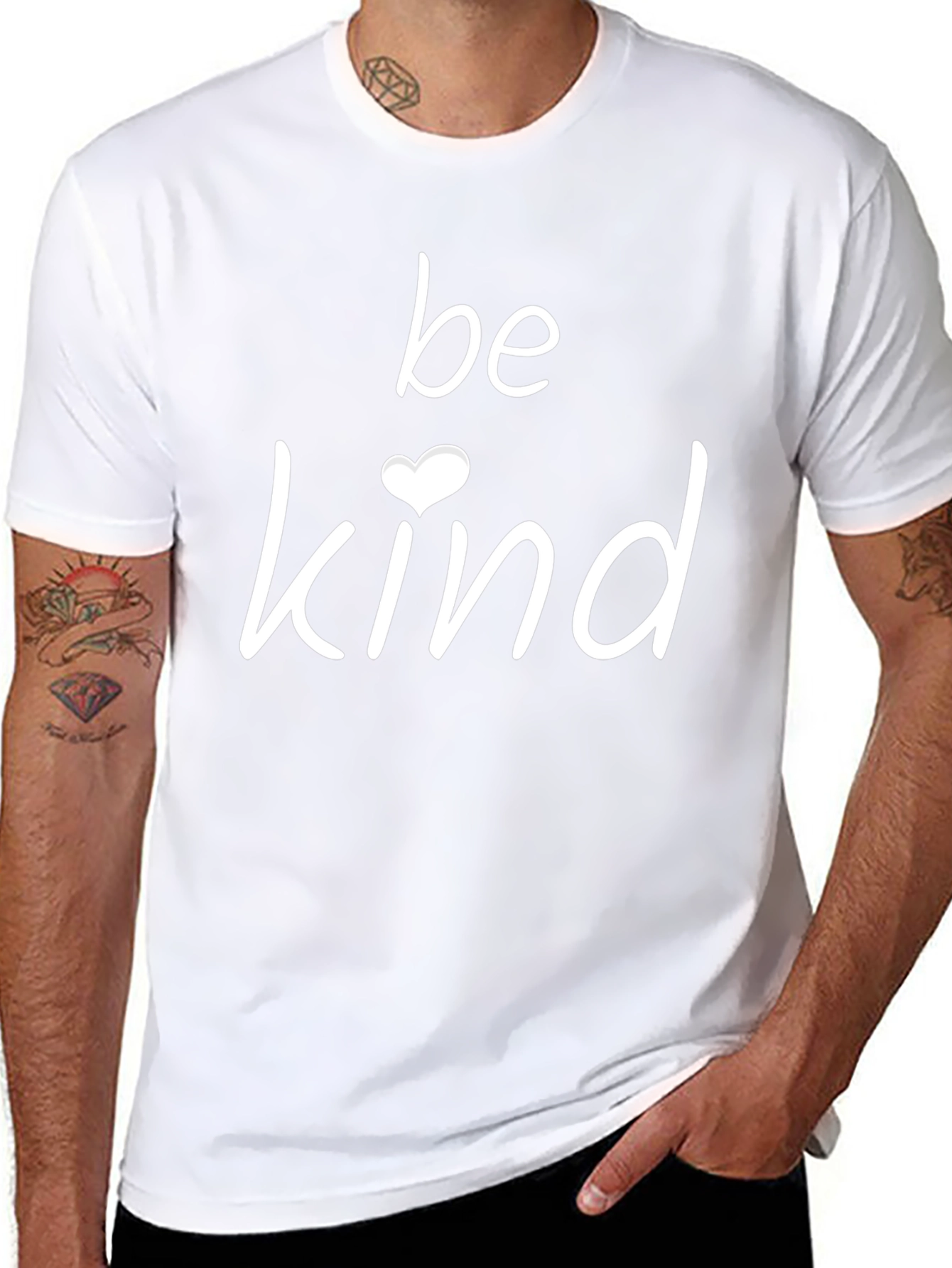 Be Kind Heart Graphic Tee - Black