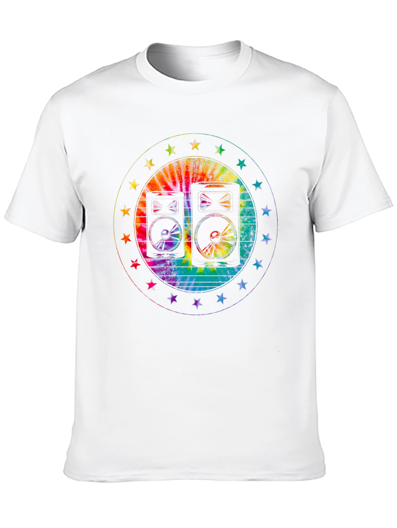 Retro Speaker Tie-Dye Graphic Tee