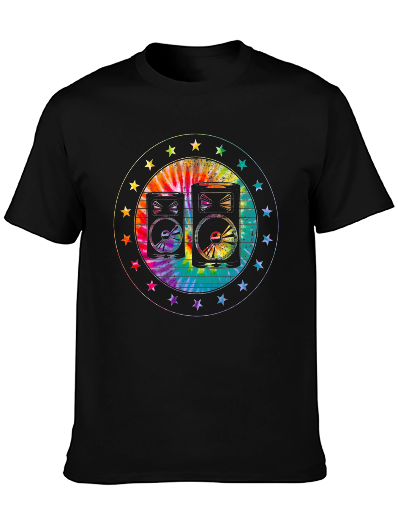 Retro Speaker Tie-Dye Graphic Tee