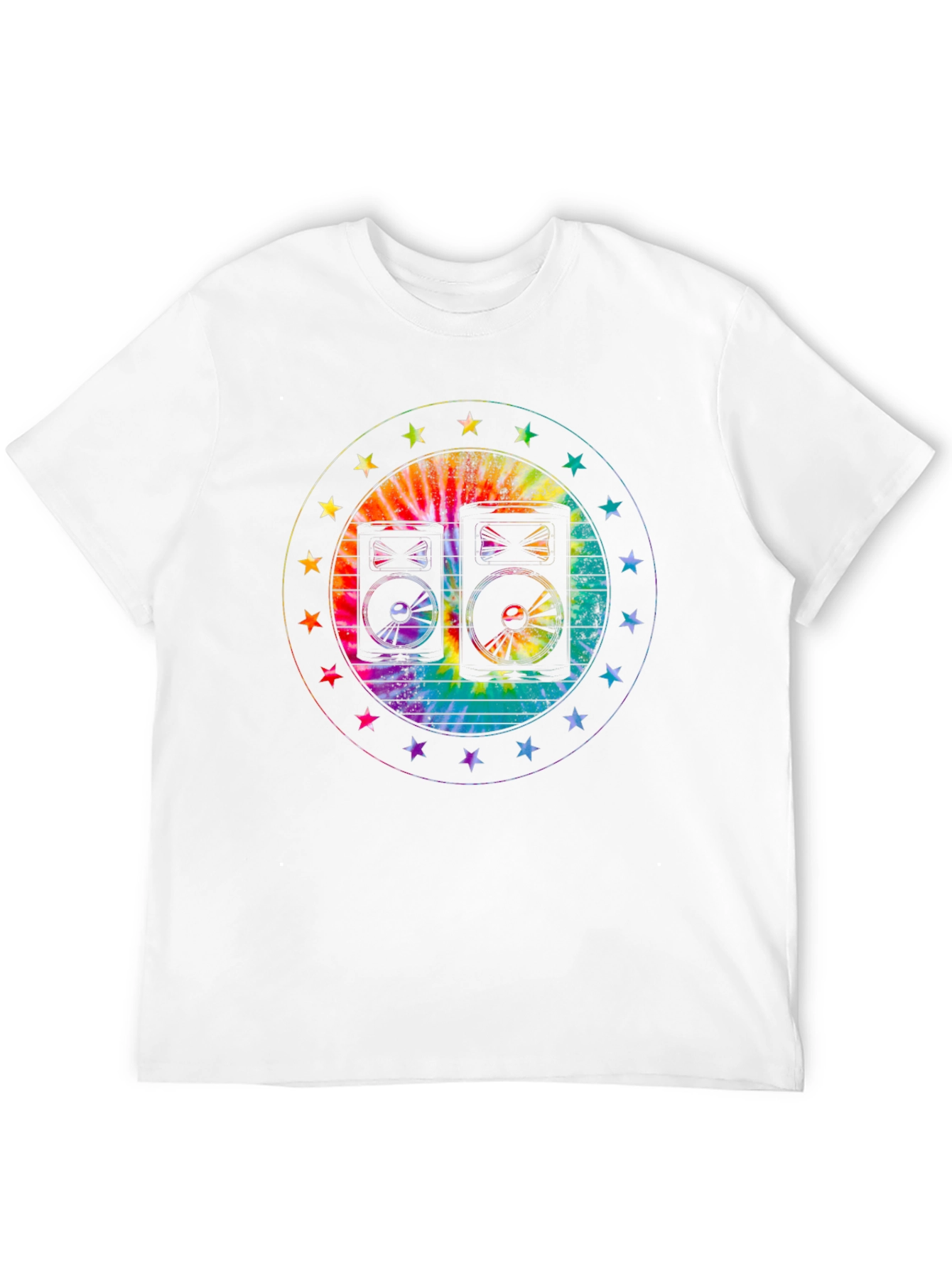 Retro Speaker Tie-Dye Graphic Tee