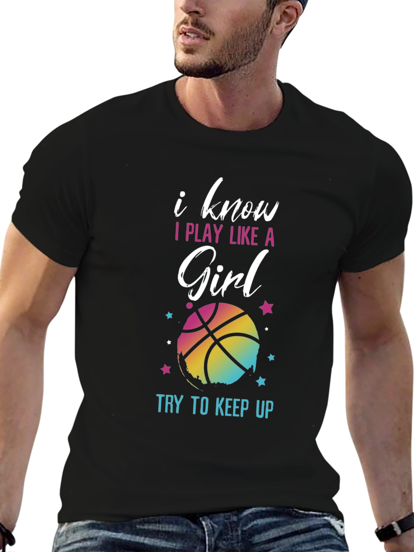 I Know I Play Like A Girl Basketball T-Shirt