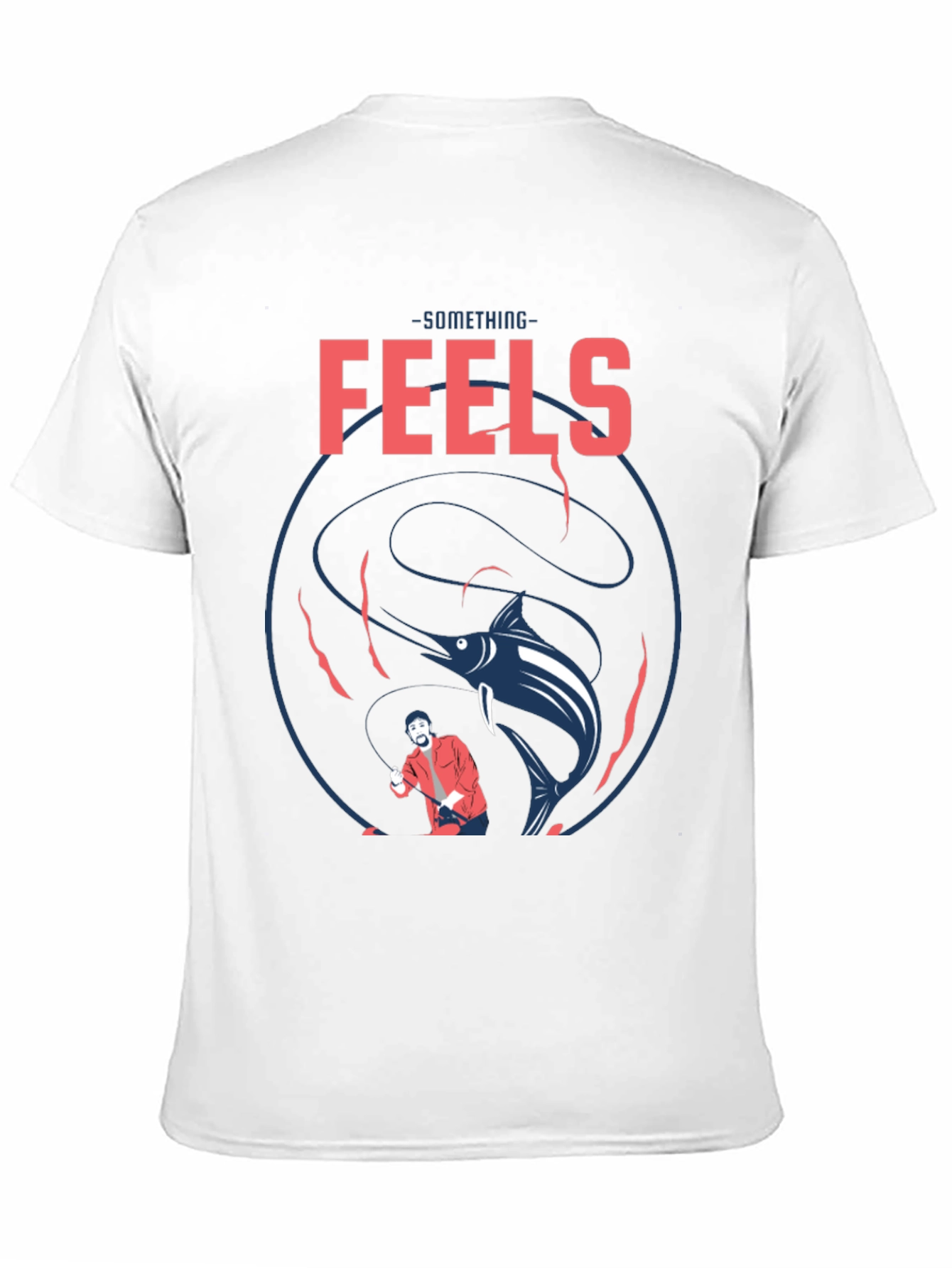 Something Feels Fishy Black Graphic Tee