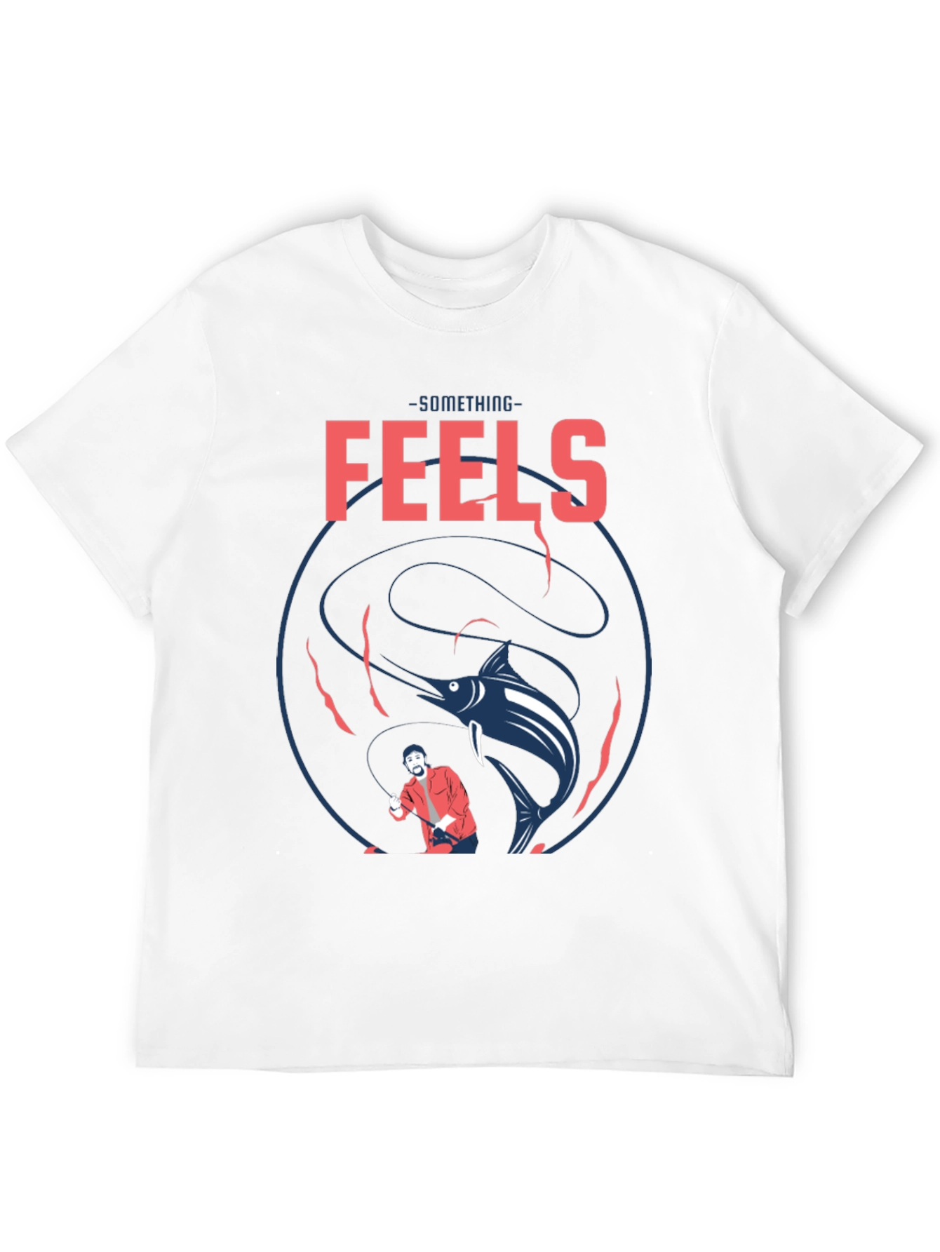 Something Feels Fishy Black Graphic Tee